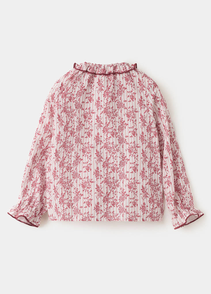 Floral print blouse — Red