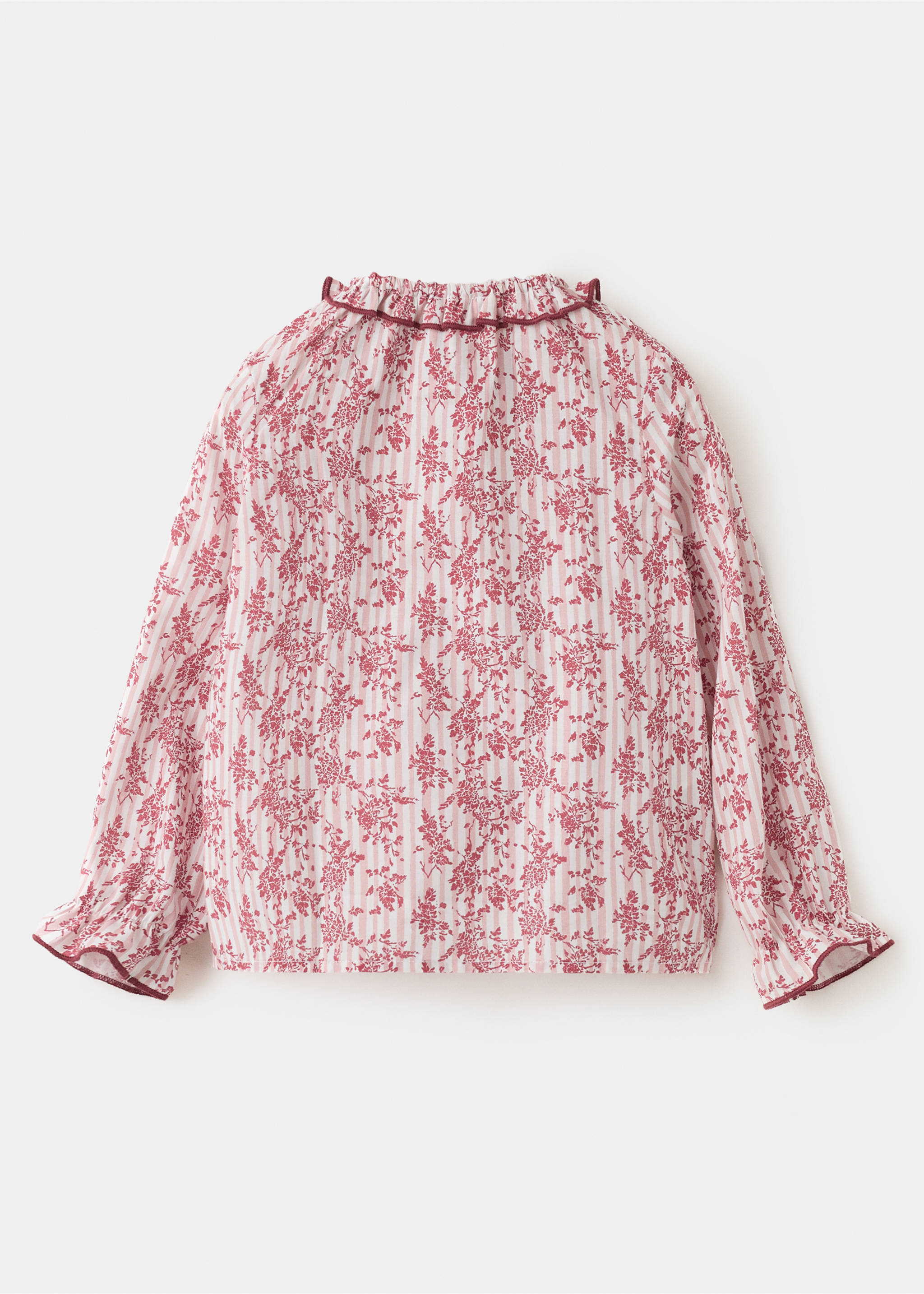 Blusa estampado flores - Reverso del artículo, Rojo. Ref: 27045146-00.