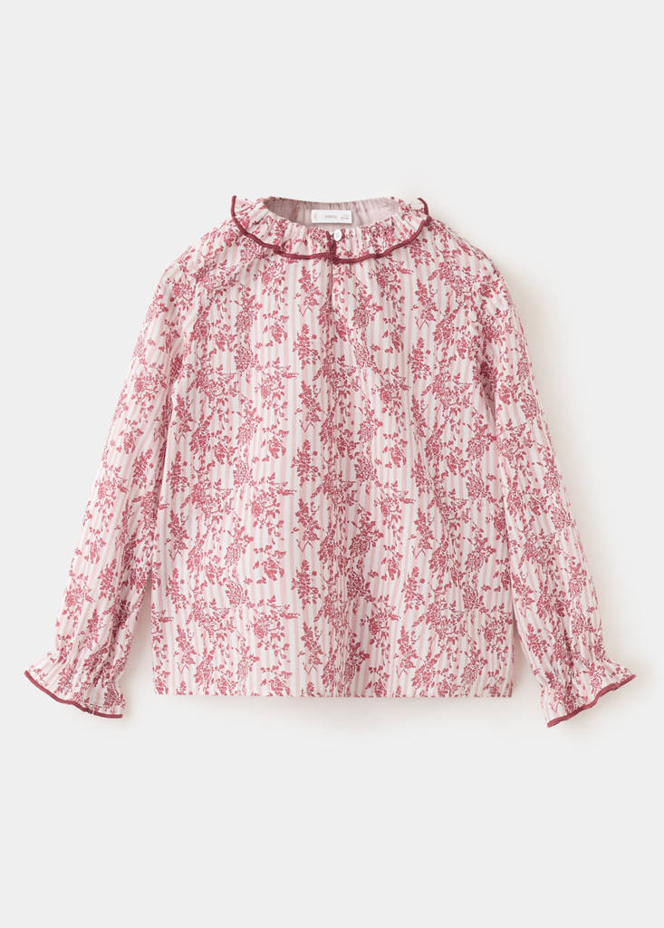 Floral print blouse — Red