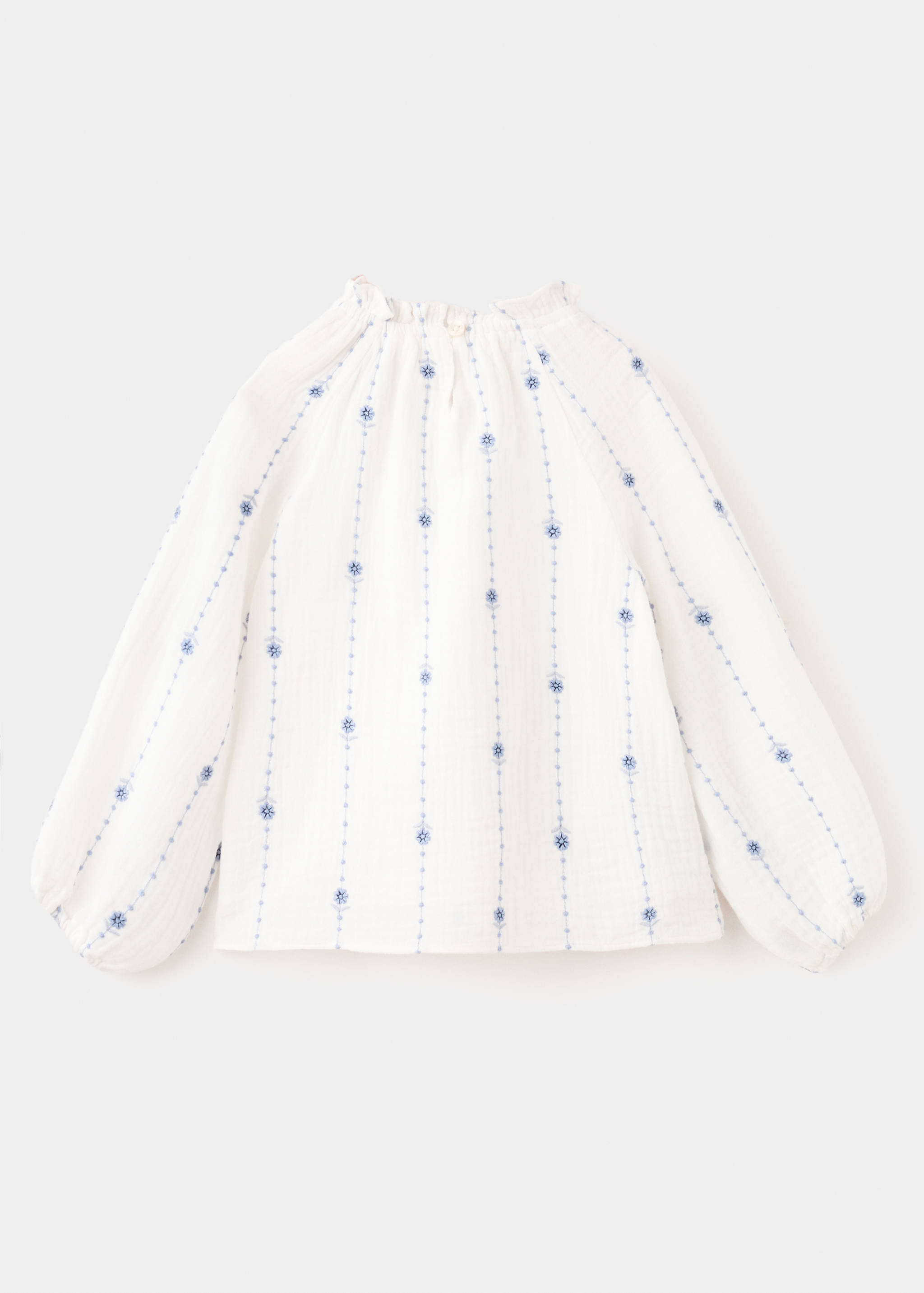 Blusa algodón bordado flores - Reverso del artículo