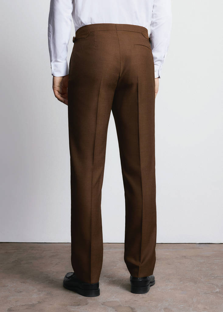 Slim fit trousers 100% Vitale Barberis Canonico® wool — Ochre
