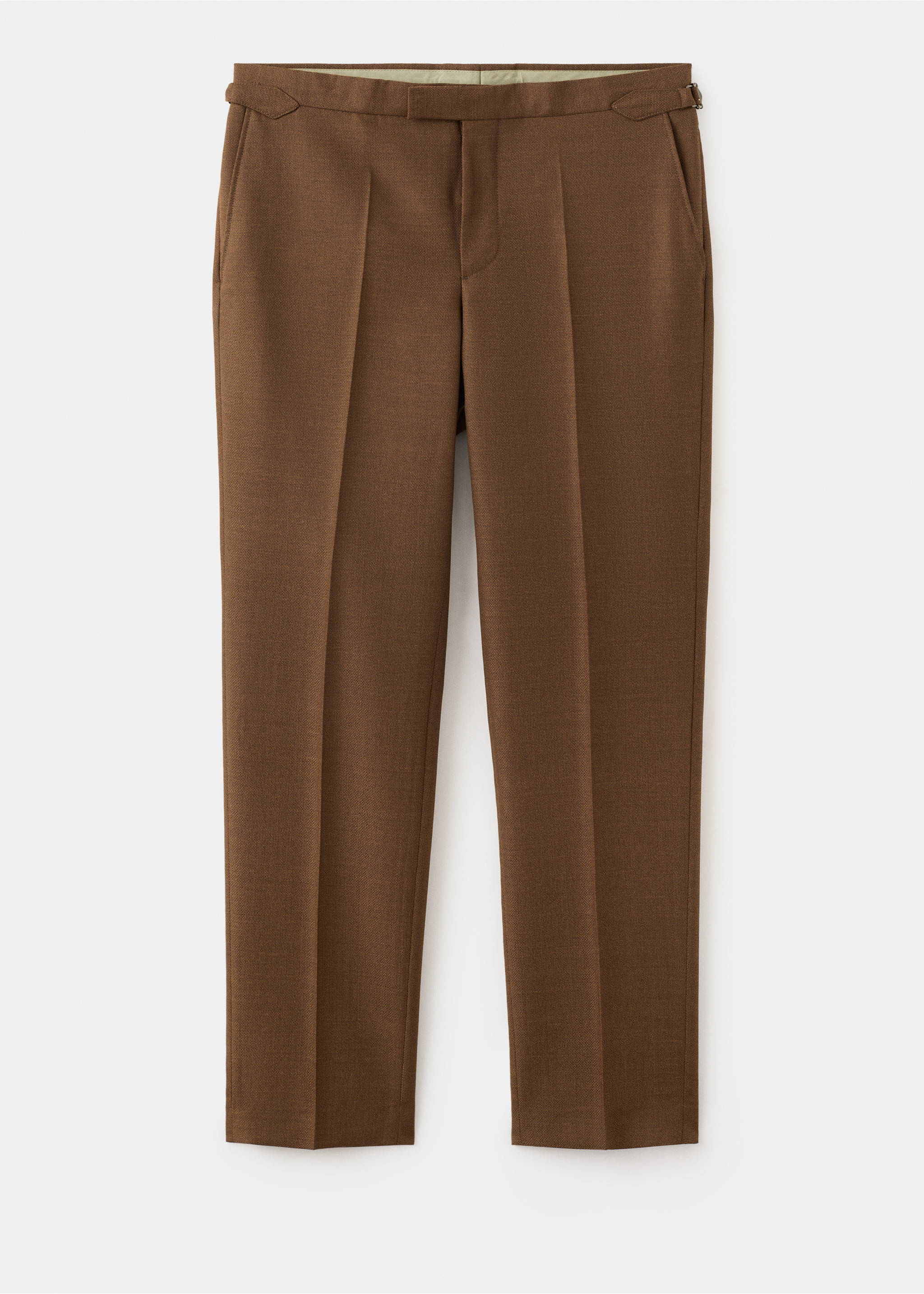 Pantalón slim fit 100% lana Vitale Barberis Canonico® - Artículo sin modelo, Ocre. Ref: 27045149-00.