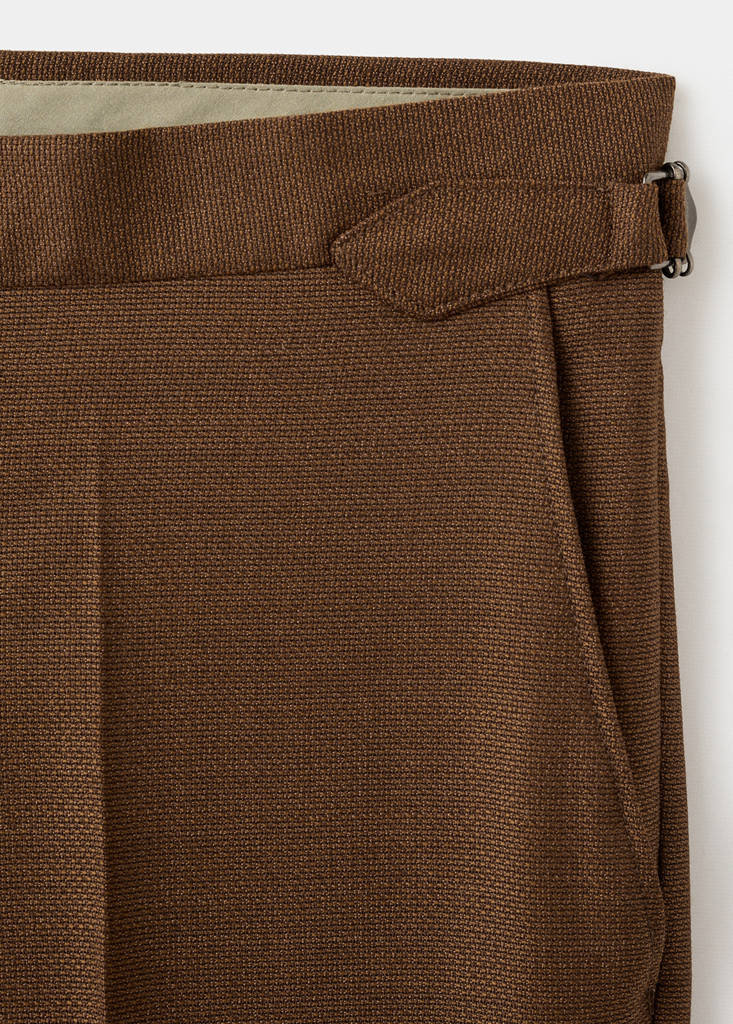 Slim fit trousers 100% Vitale Barberis Canonico® wool — Ochre