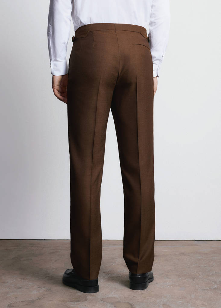Slim fit trousers 100% Vitale Barberis Canonico® wool — Ochre