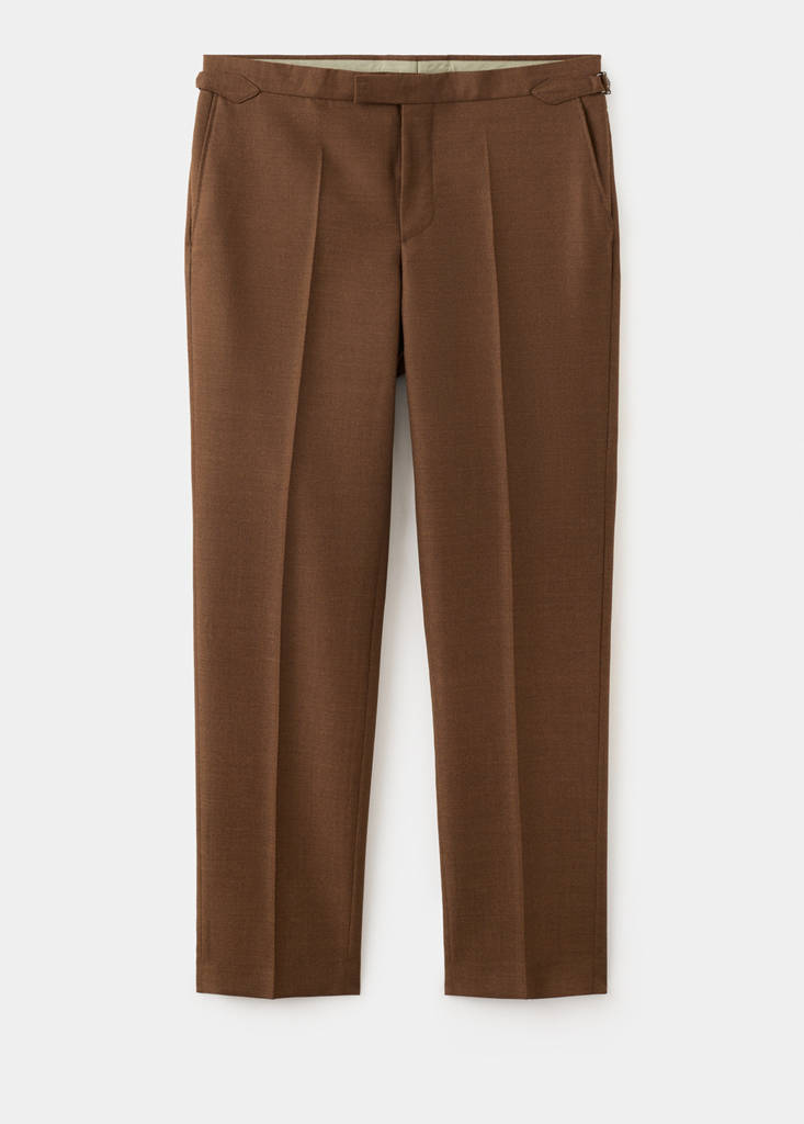 Slim fit trousers 100% Vitale Barberis Canonico® wool — Ochre