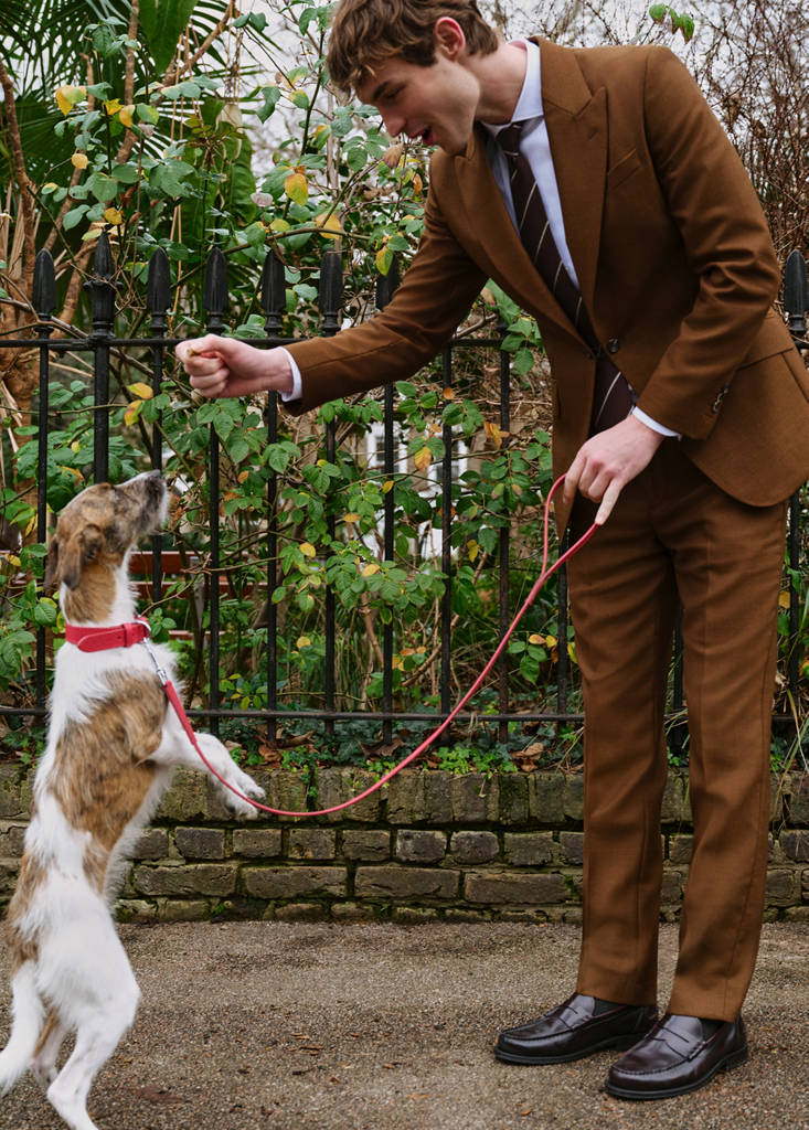 Slim fit trousers 100% Vitale Barberis Canonico® wool — Ochre