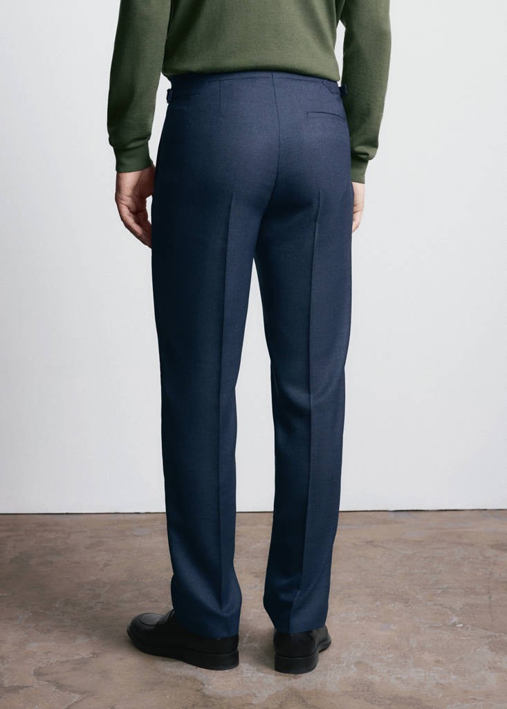 Slim fit trousers 100% Vitale Barberis Canonico® wool — Blue