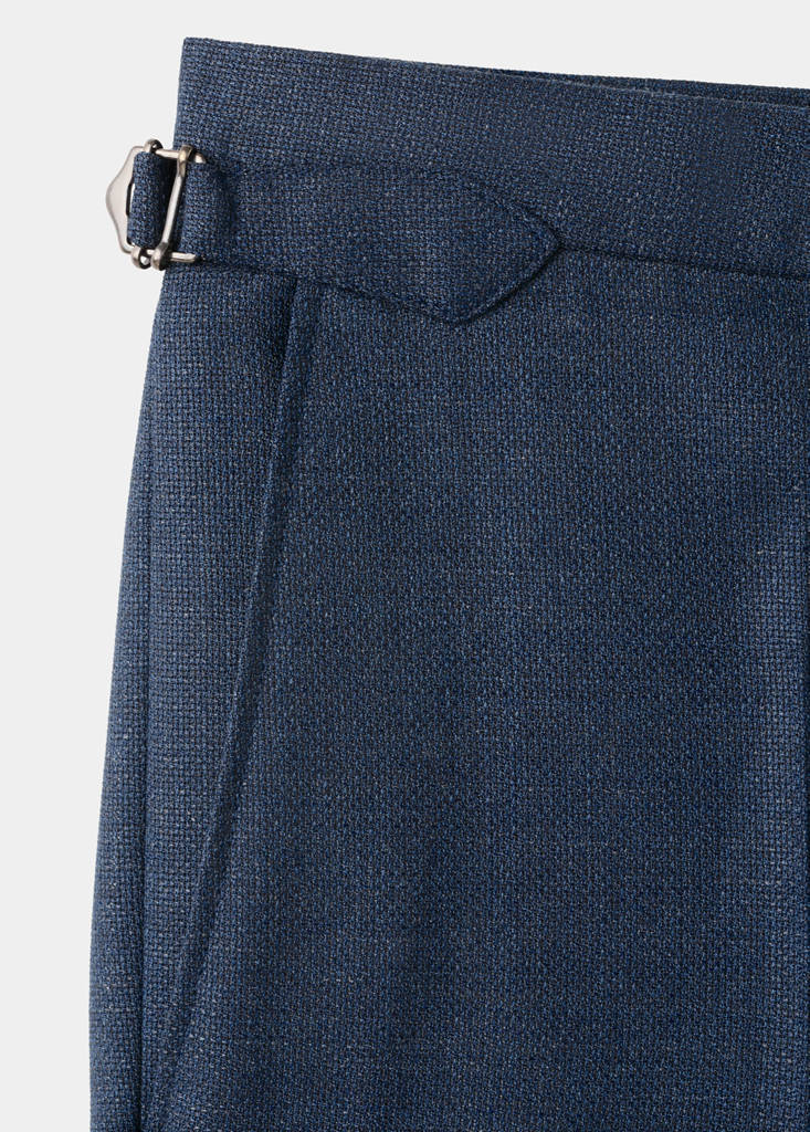 Slim fit trousers 100% Vitale Barberis Canonico® wool — Blue