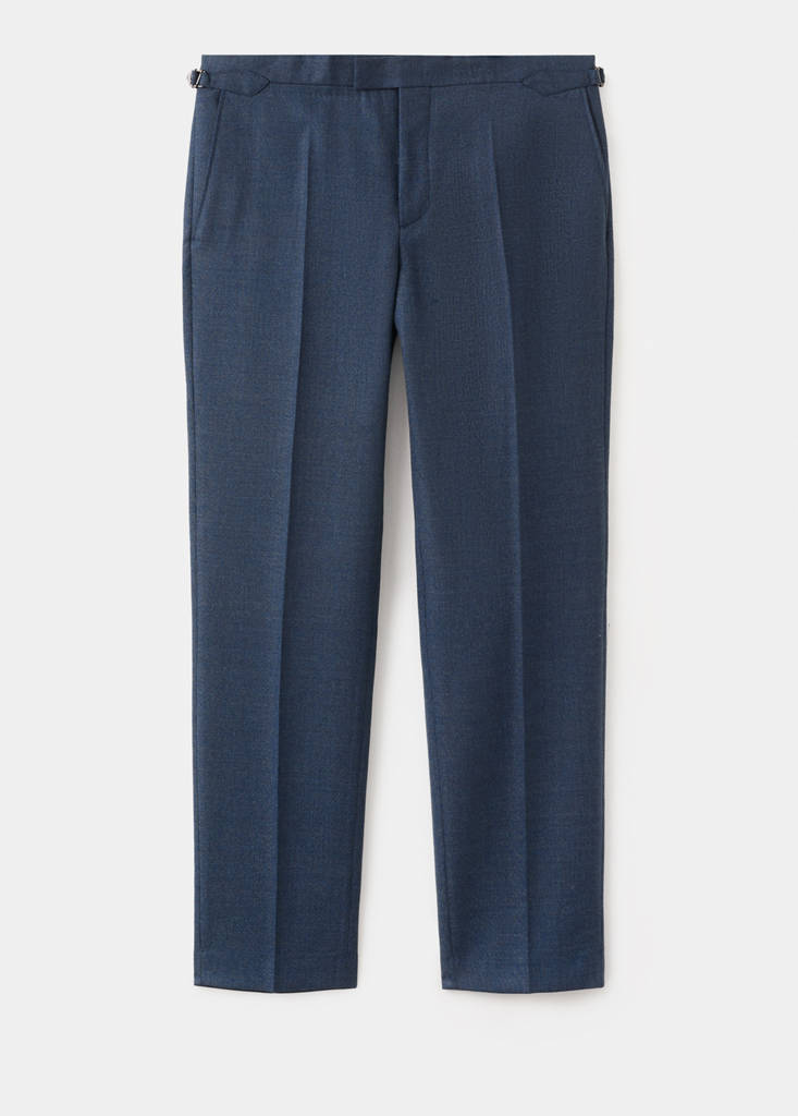 Slim fit trousers 100% Vitale Barberis Canonico® wool — Blue