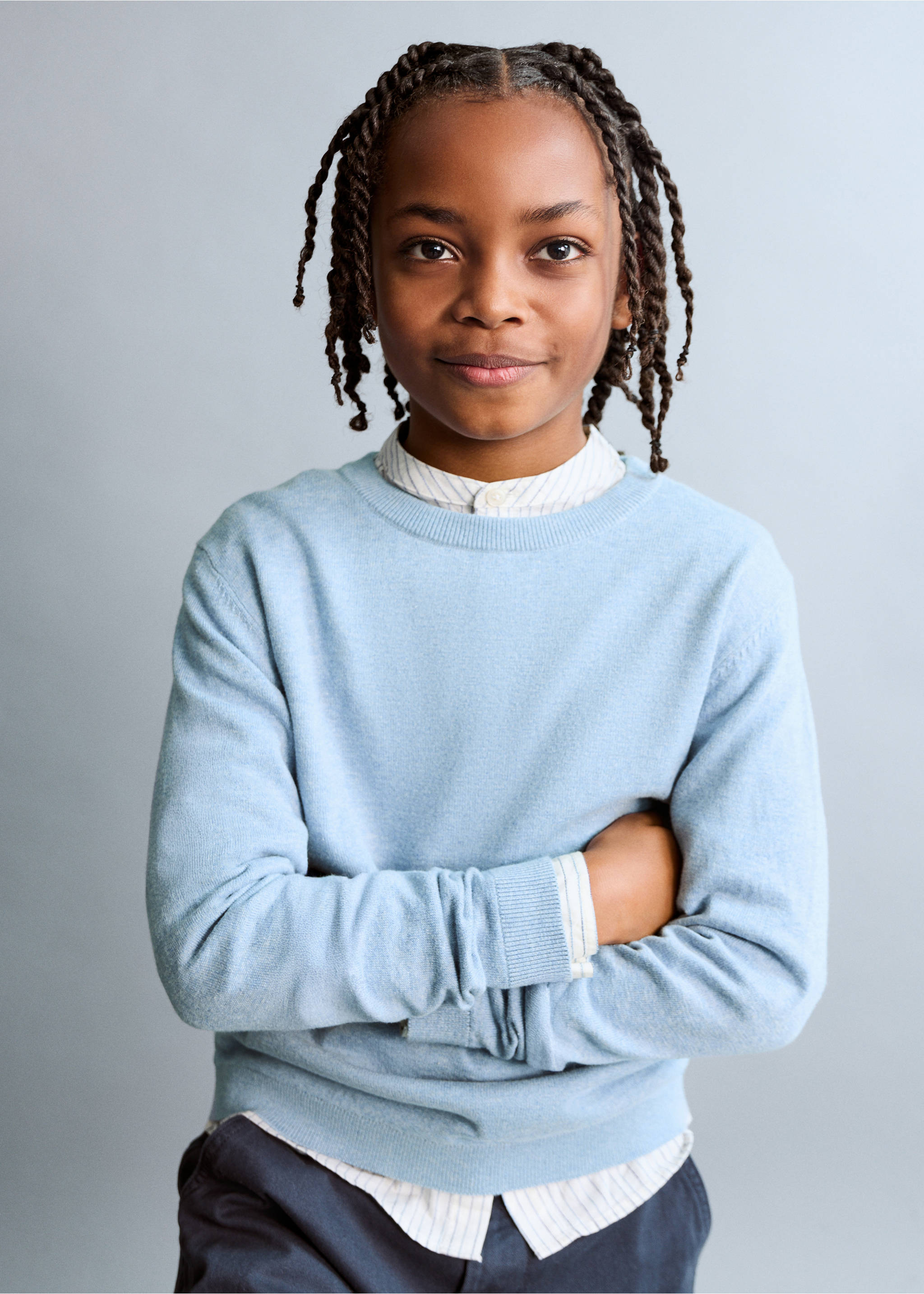 Jersey punto algodón - Plano medio, Azul. Ref: 27045151-00.