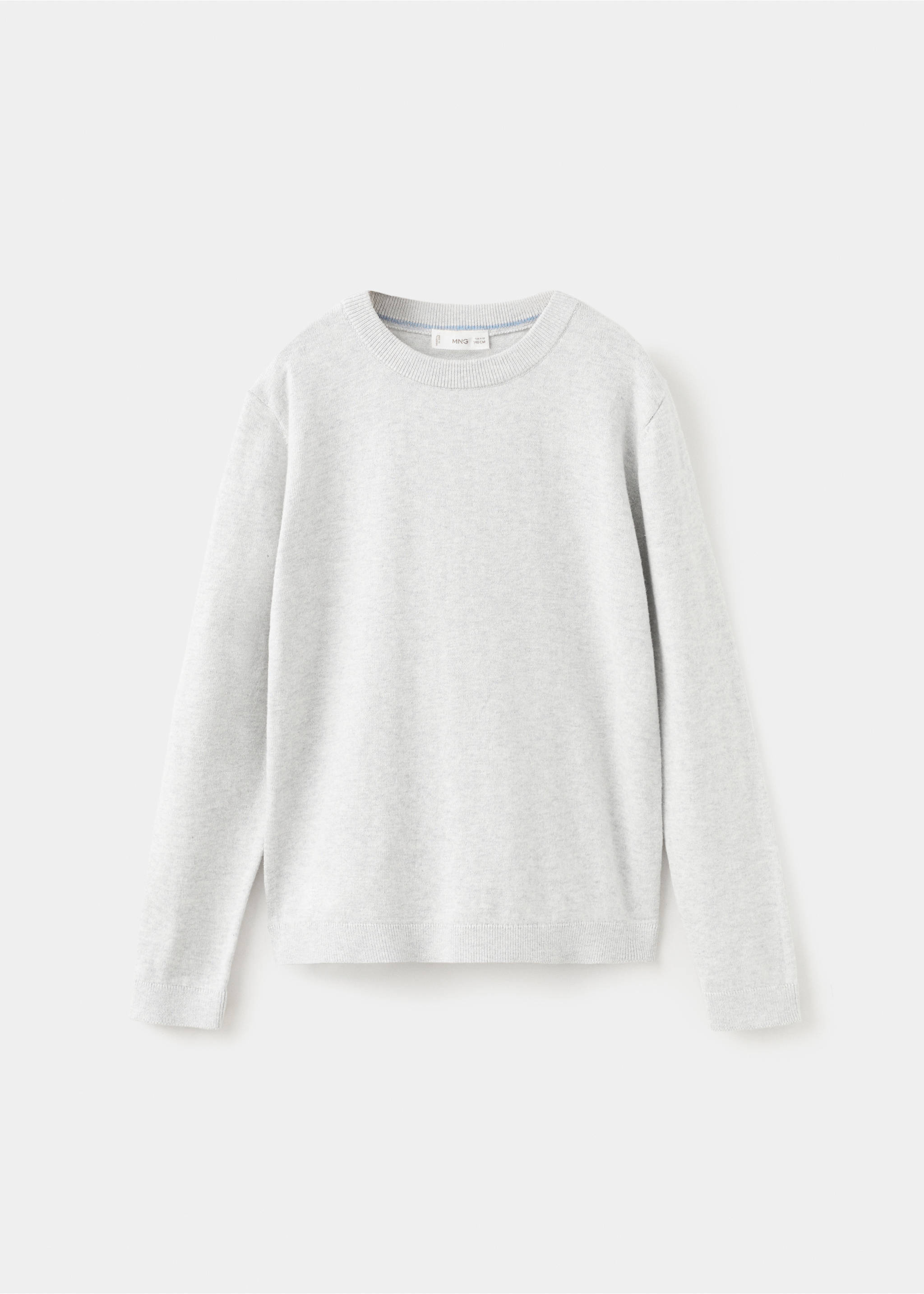 Pulover din tricot de bumbac - Articol fără model, Gri deschis. Ref: 27045151-00.