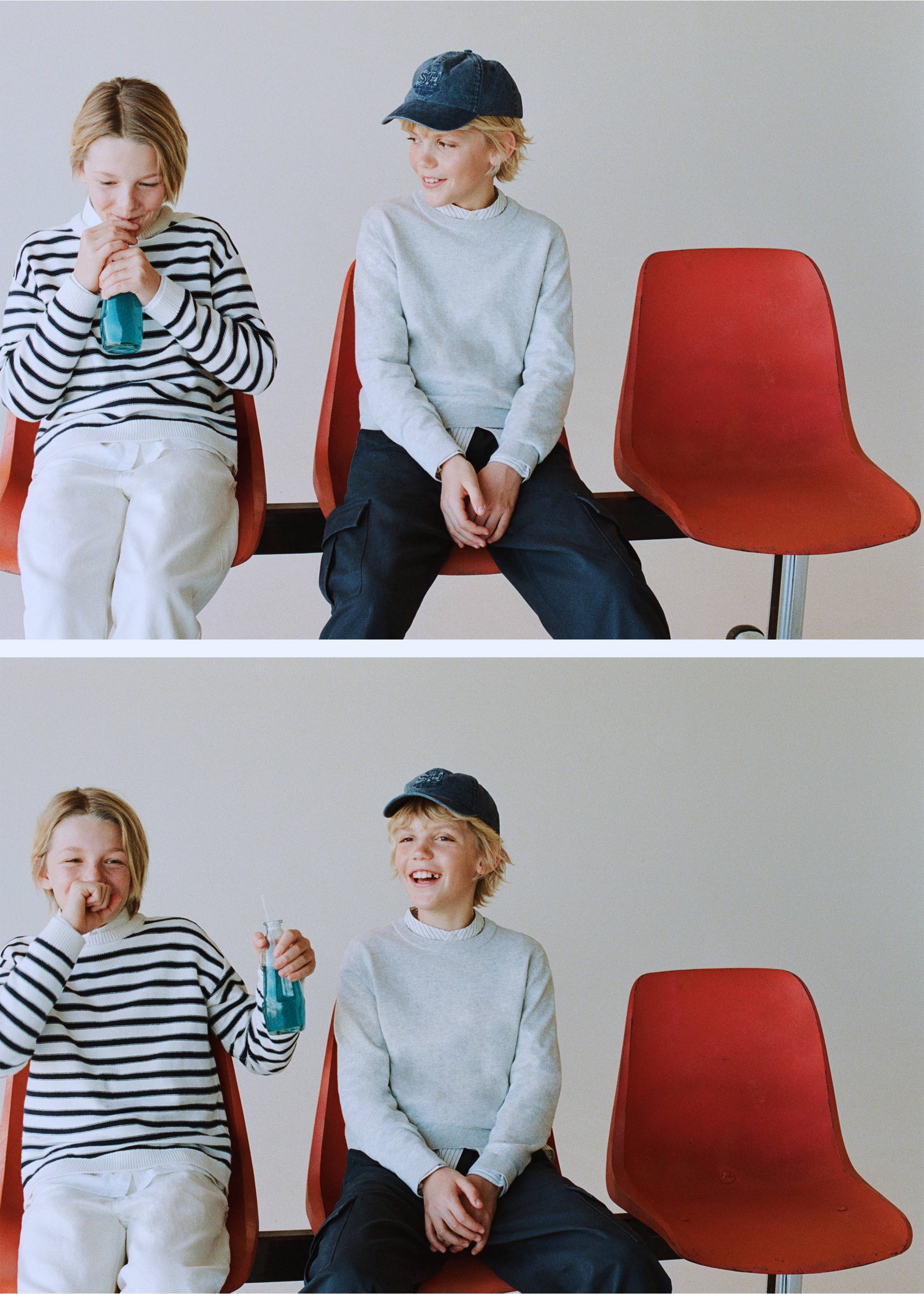 Pulover din tricot de bumbac - Detaliu al articolului 5, Gri deschis. Ref: 27045151-00.