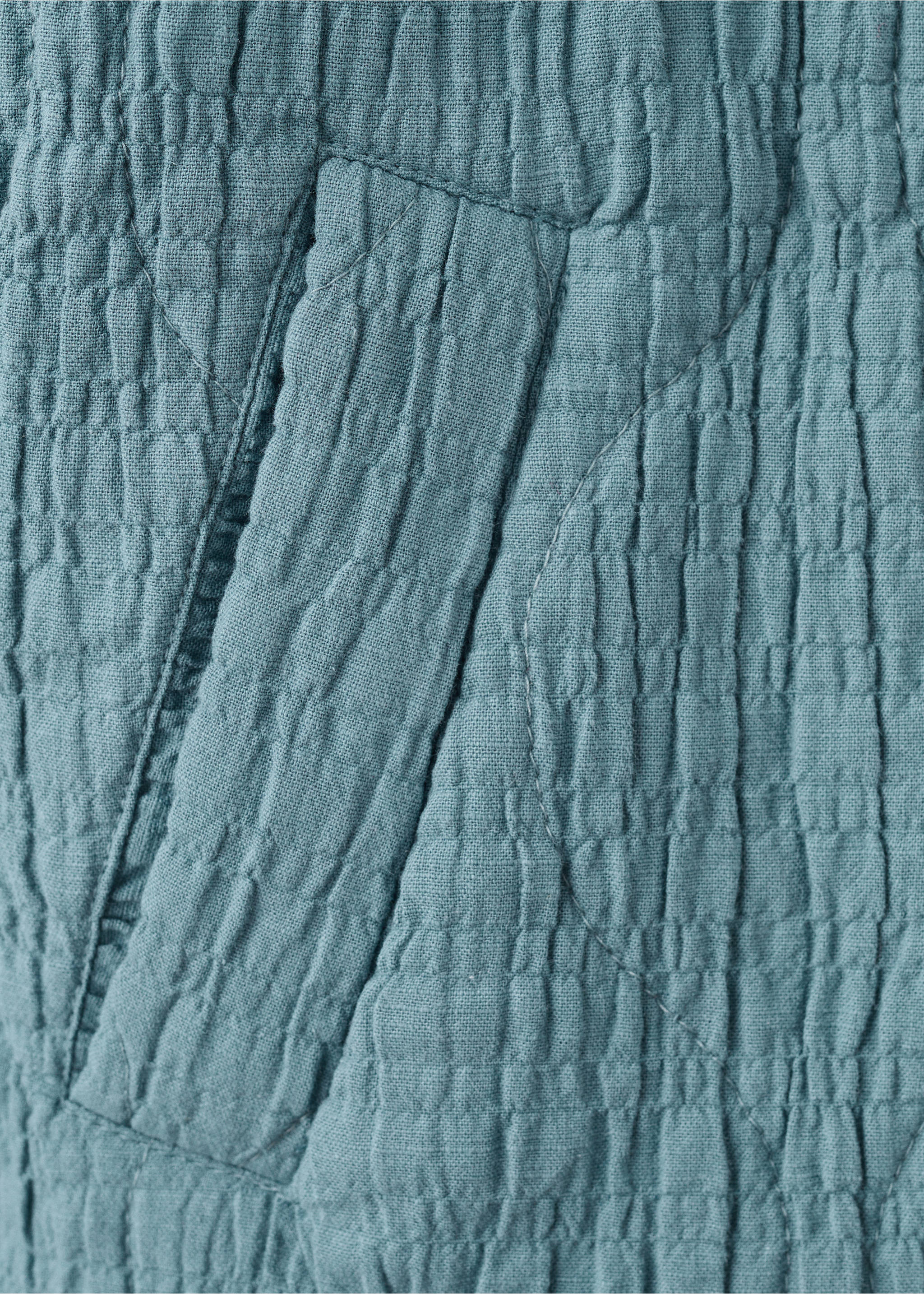 Studded padded jacket - Details of the article 0, Petrol Blue. Ref: 27045156-00.