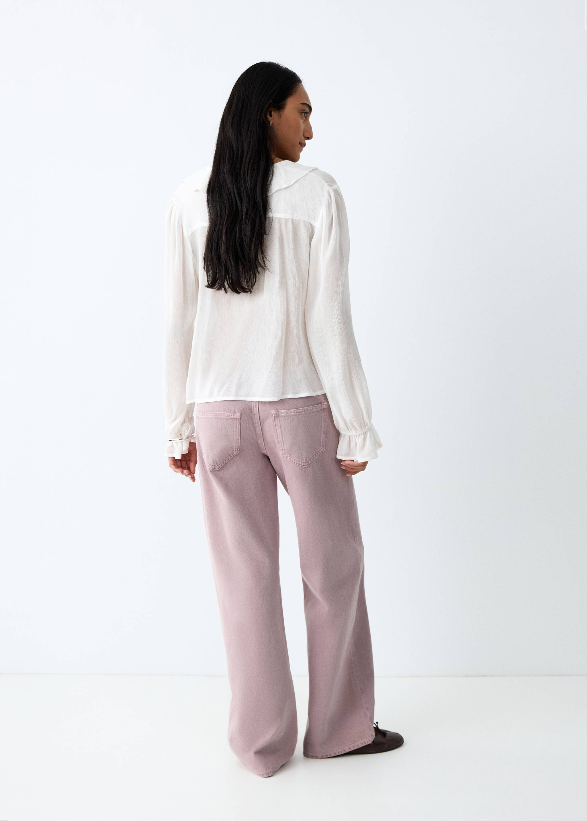 Low-rise tie jeans - Reverse of the article