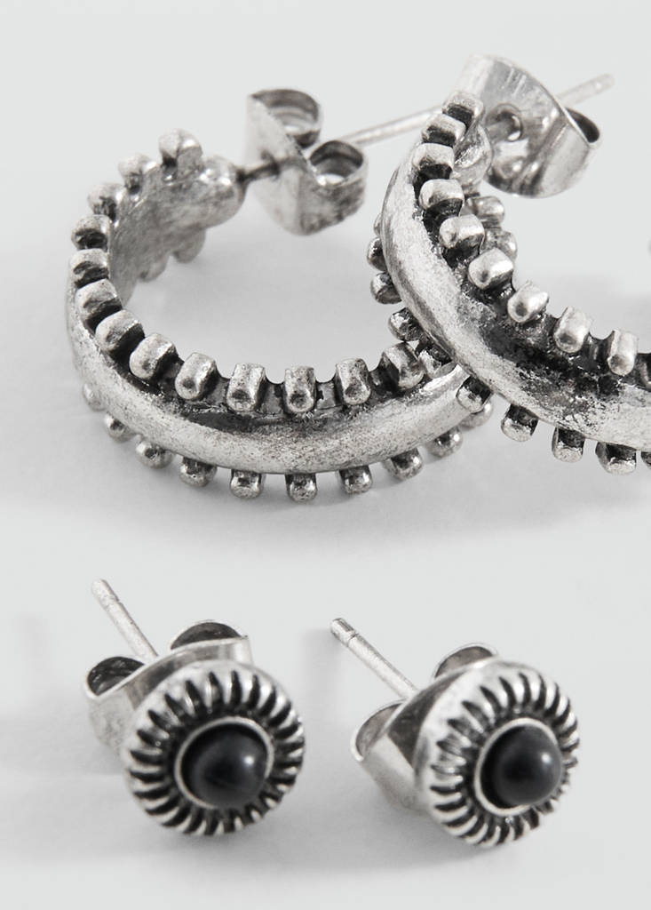 Pack of combined earrings — Silver