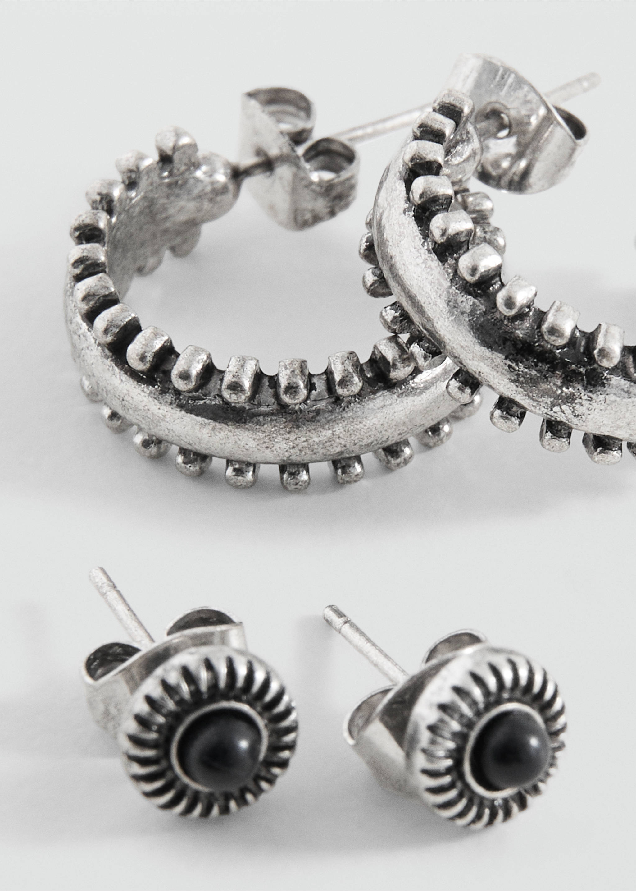 Pack of combined earrings - Medium plane, Silver. Ref: 27045161-00.