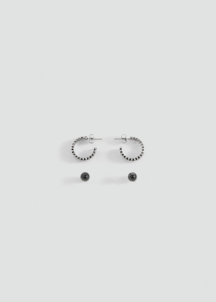 Pack of combined earrings — Silver