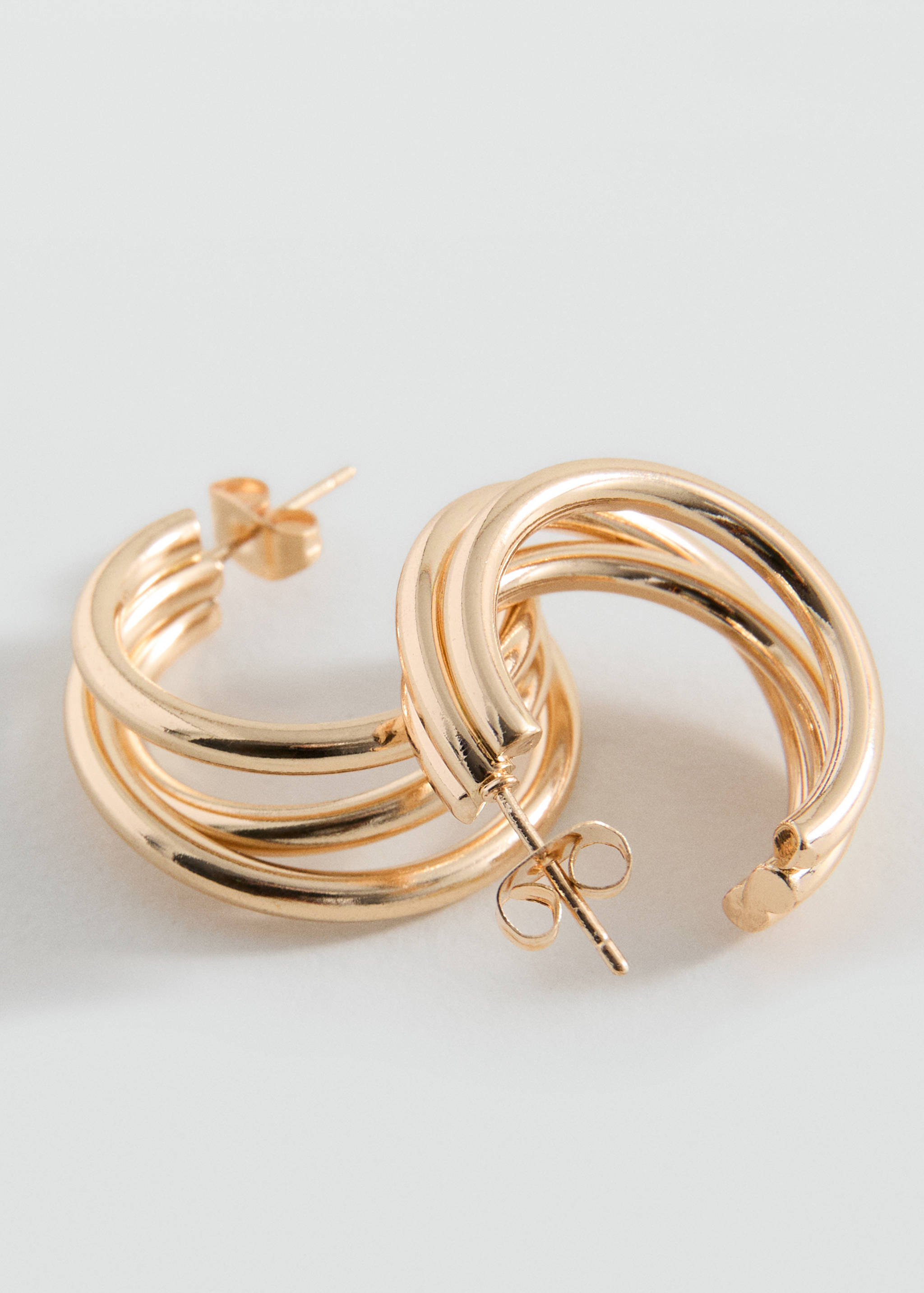 Three hoop earrings - Medium plane