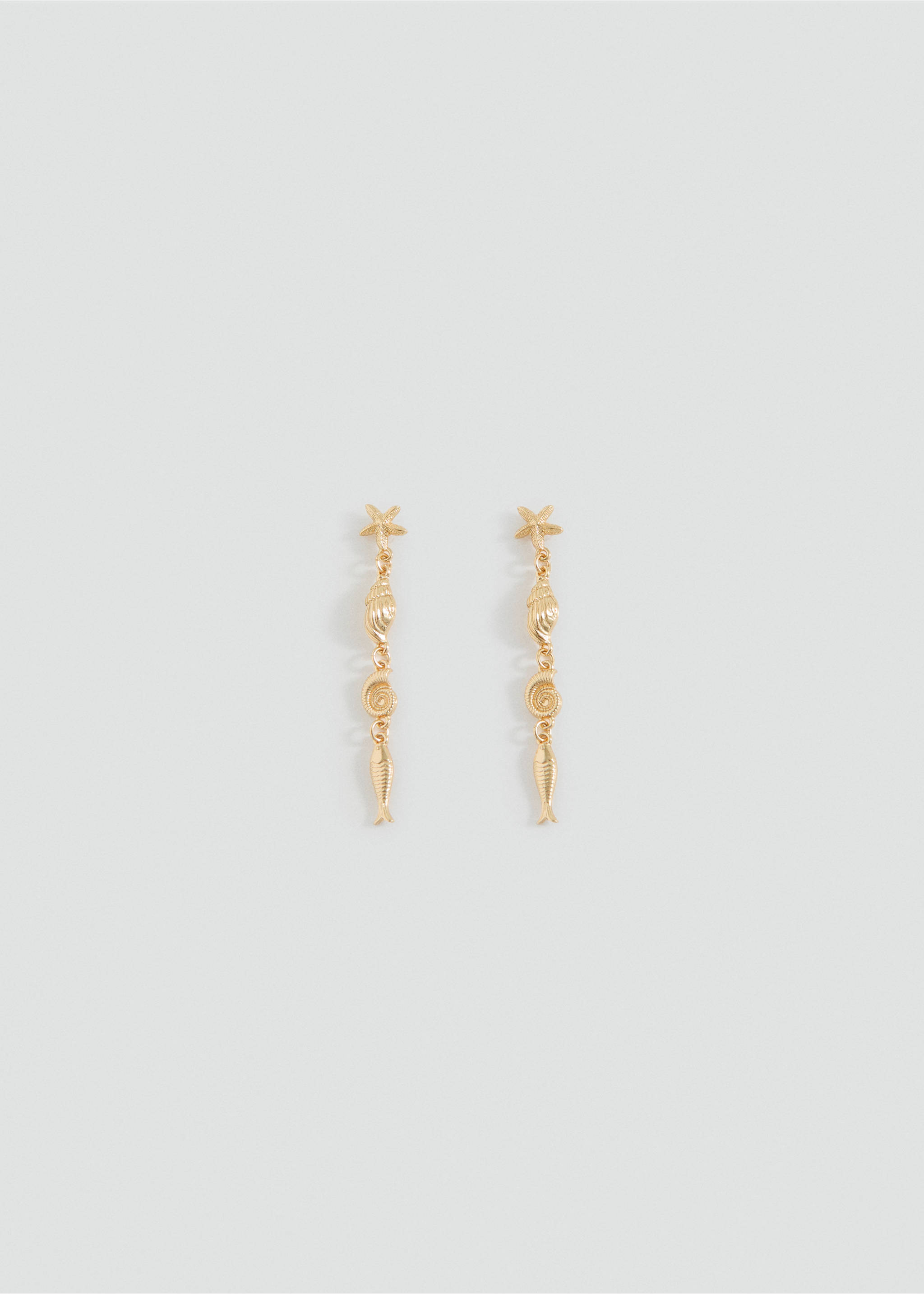 Long combined bead earrings - Article without model, Gold. Ref: 27045163-00.