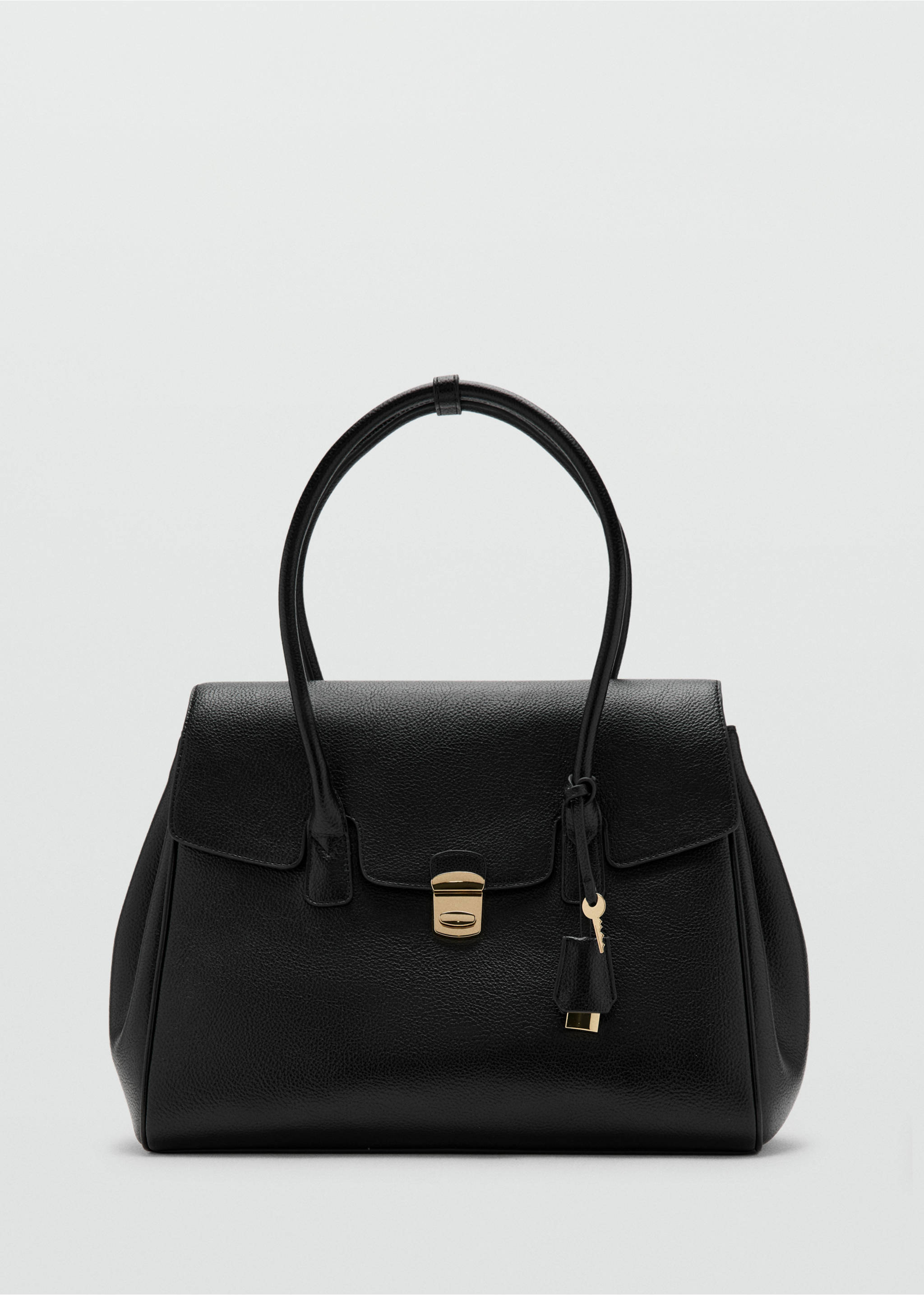 Sac de ville à rabat de taille moyenne - Article sans modèle, Noir. Ref: 27045166-00.