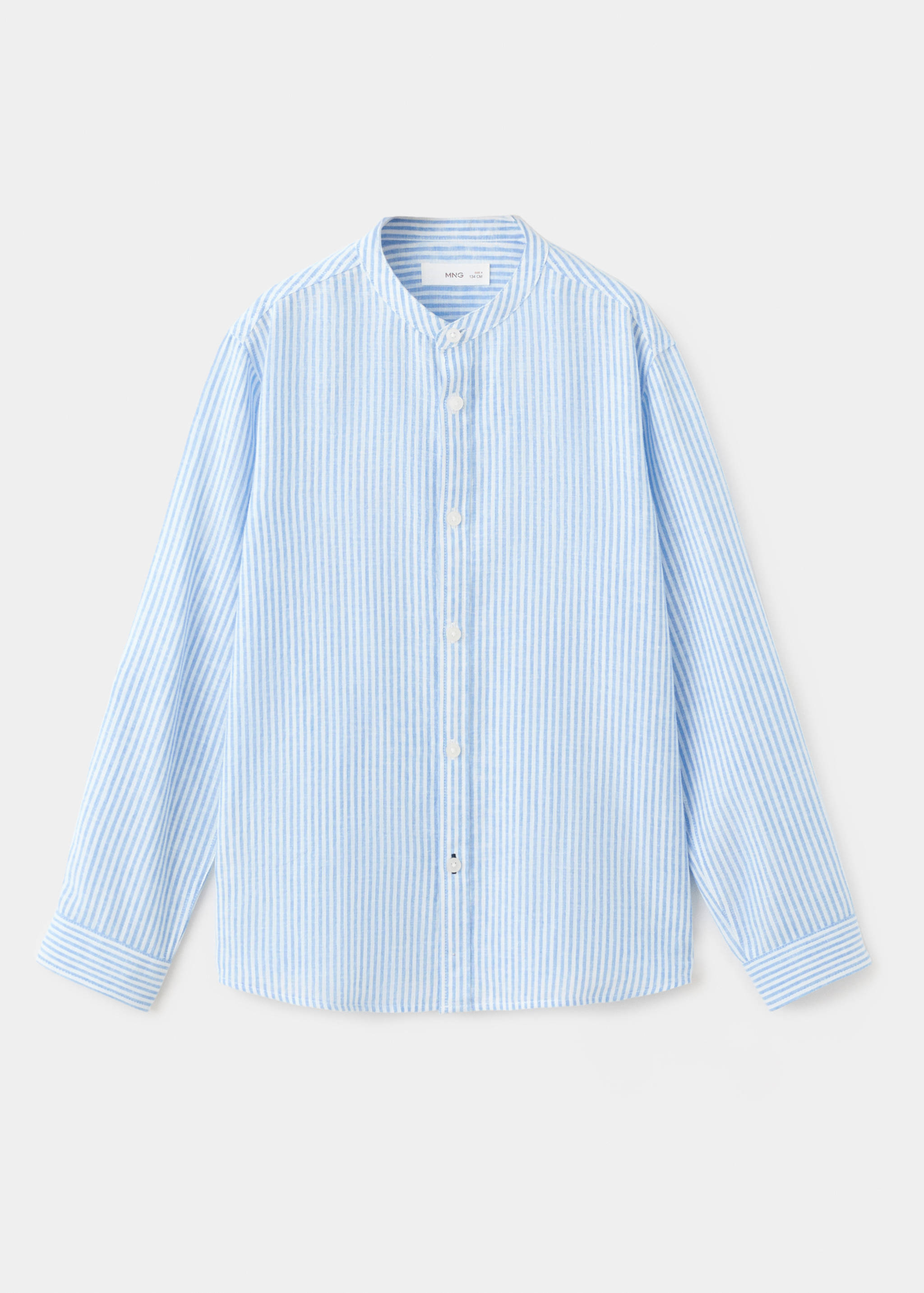 Striped linen-blend shirt - Article without model