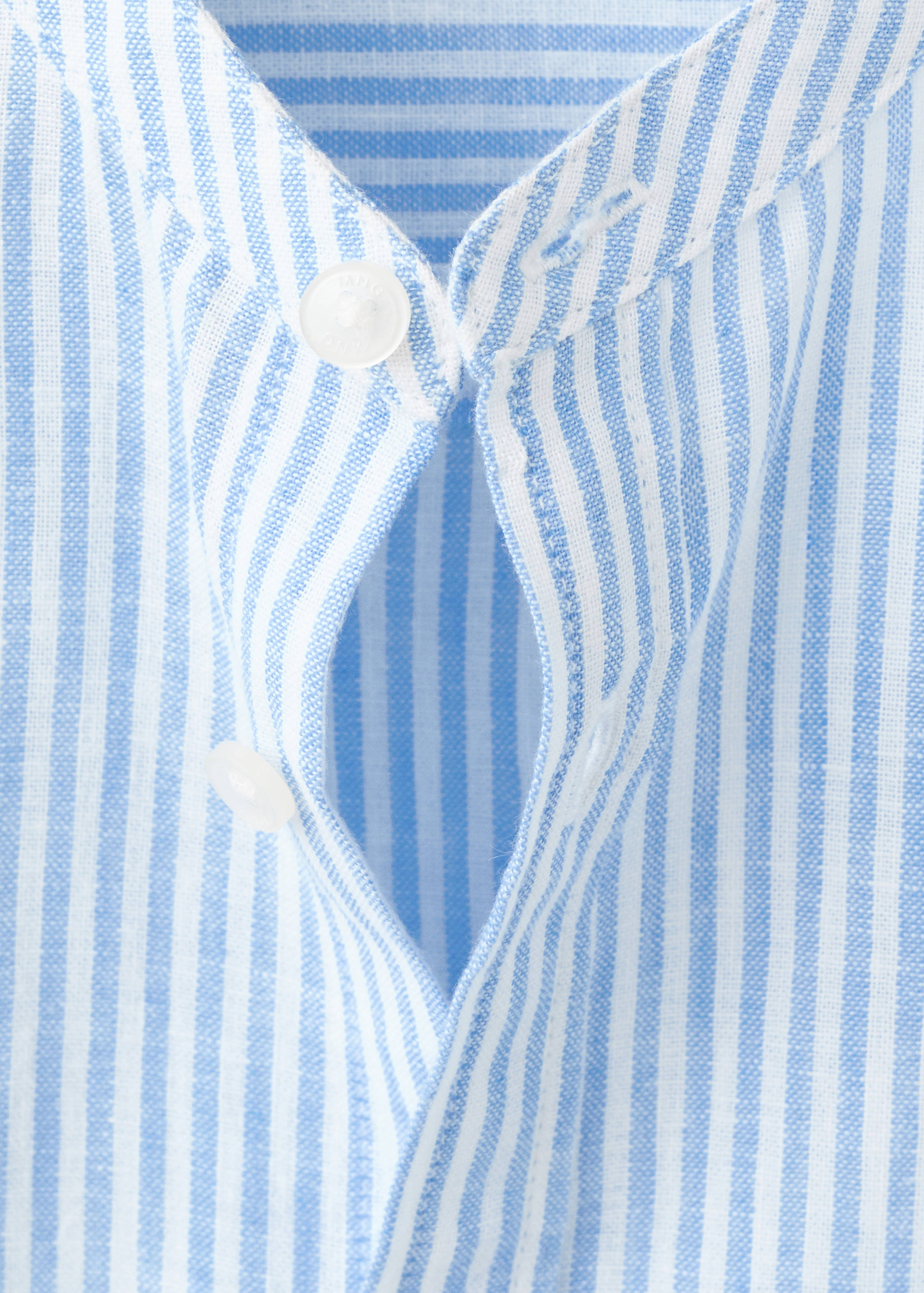 Striped linen-blend shirt - Details of the article 0