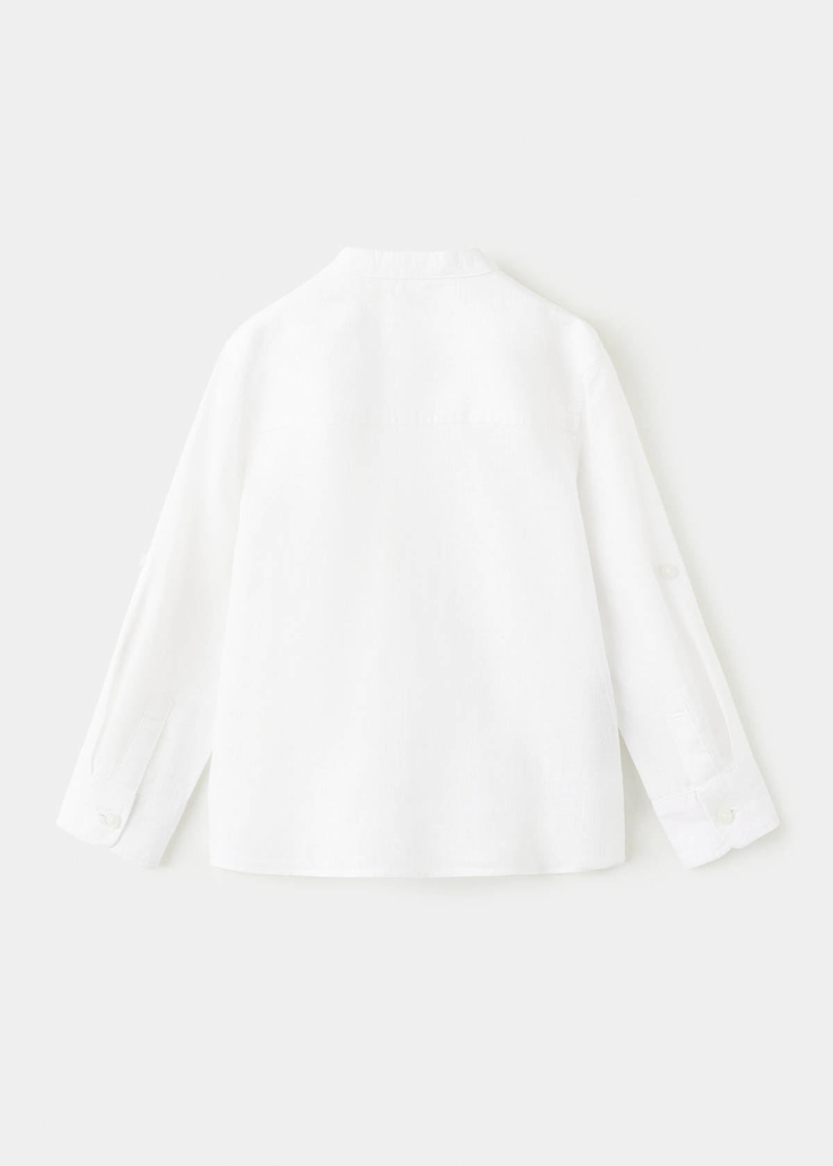 Linen-blend shirt — White