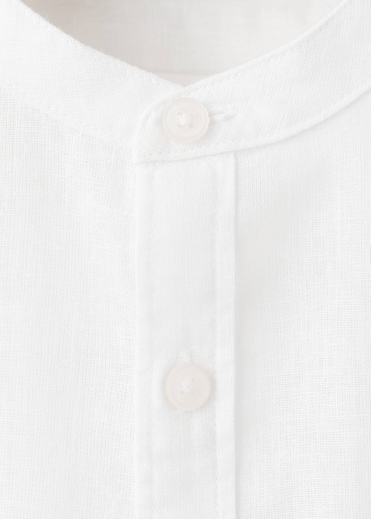 Linen-blend shirt — White