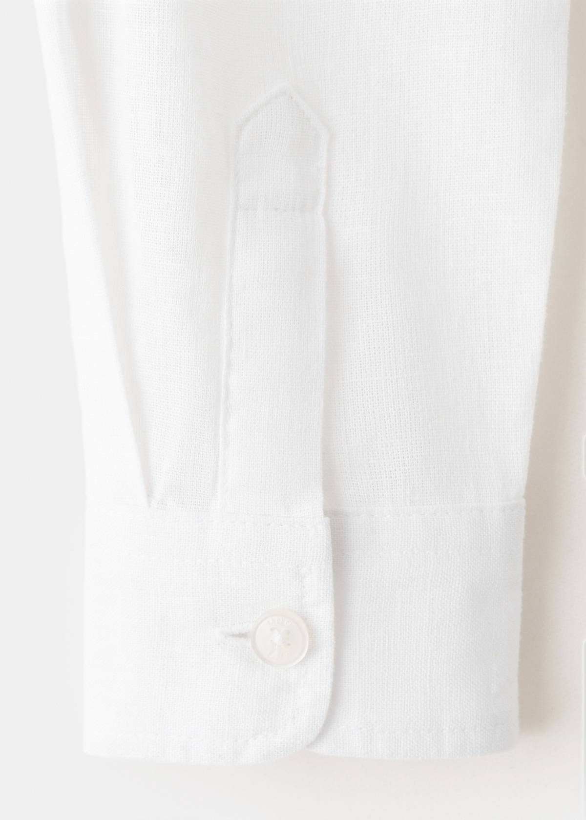 Linen-blend shirt — White