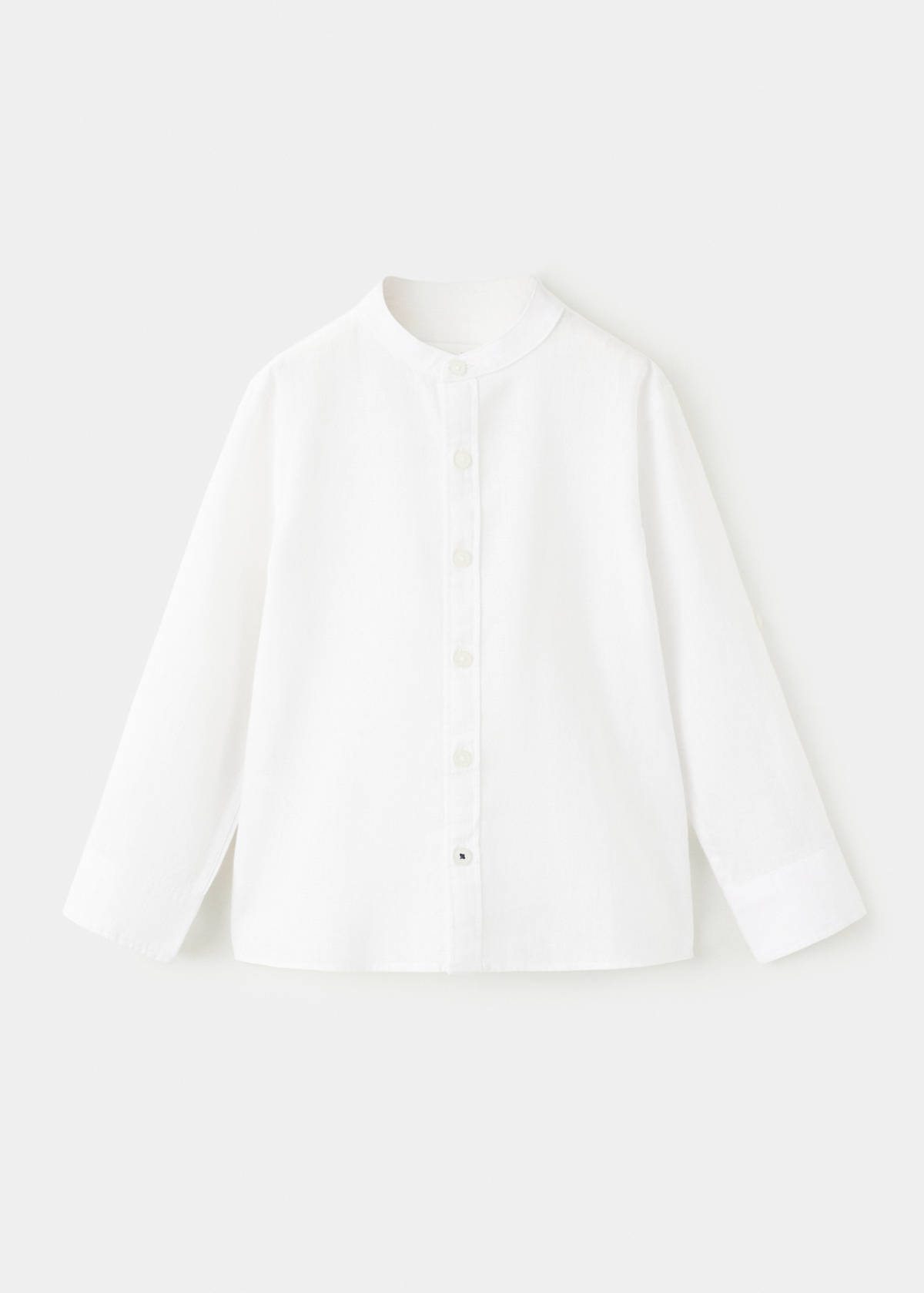 Linen-blend shirt — White