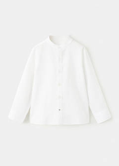 Linen-blend shirt — White 1