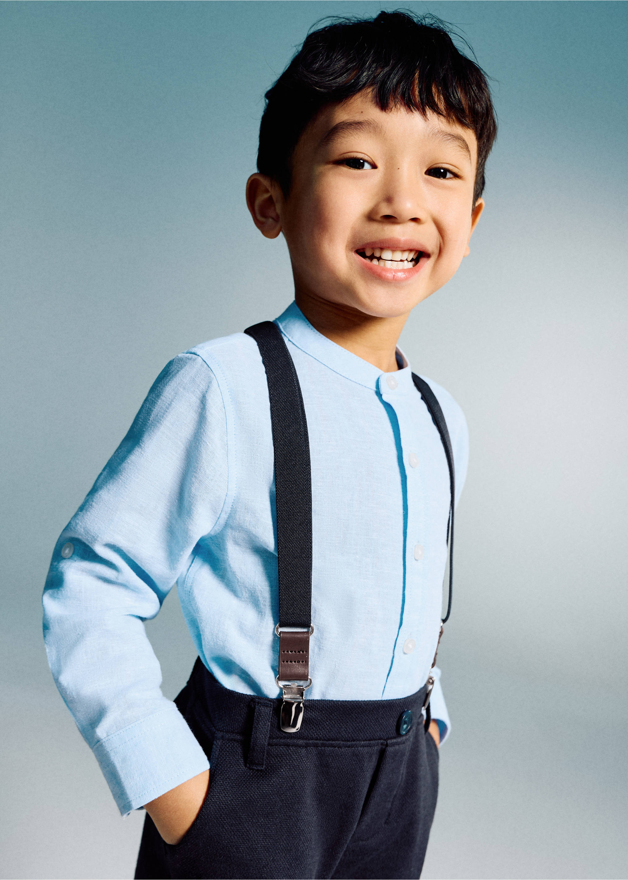 Vászon ing - Felezősík, Üvegzöld. Ref: 27045809-00.