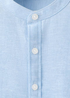 Linen-blend shirt — Sky Blue 3