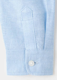 Linen-blend shirt — Sky Blue 5