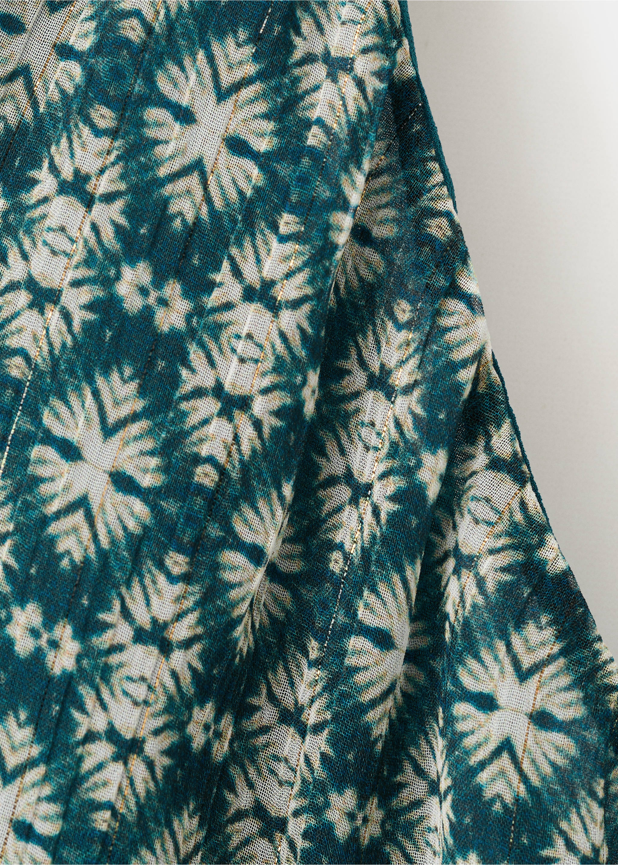 Асимметричная блузка с бантом на воротнике - Деталь изделия 8, Синий нефть. Ref: 27045812-00.