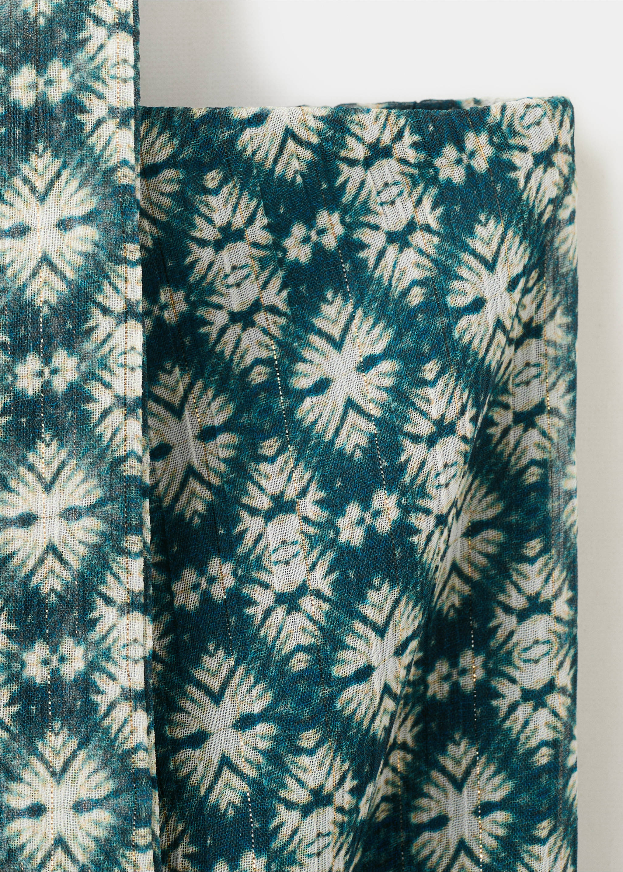 Асимметричная блузка с бантом на воротнике - Деталь изделия 0, Синий нефть. Ref: 27045812-00.