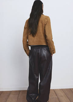 Suede jacket with buttons — Ochre 3