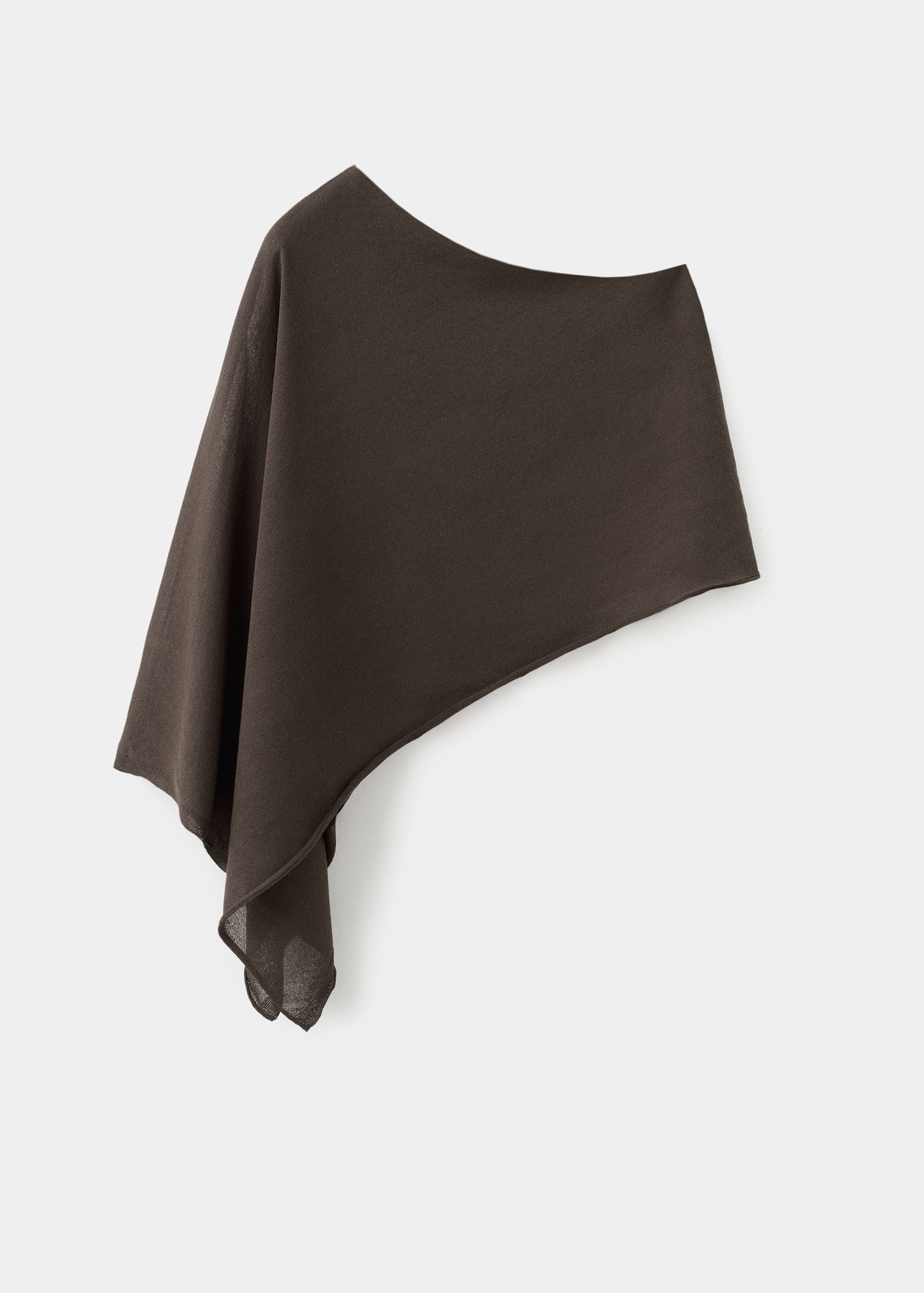 Asymmetrical knitted cape - Article without model