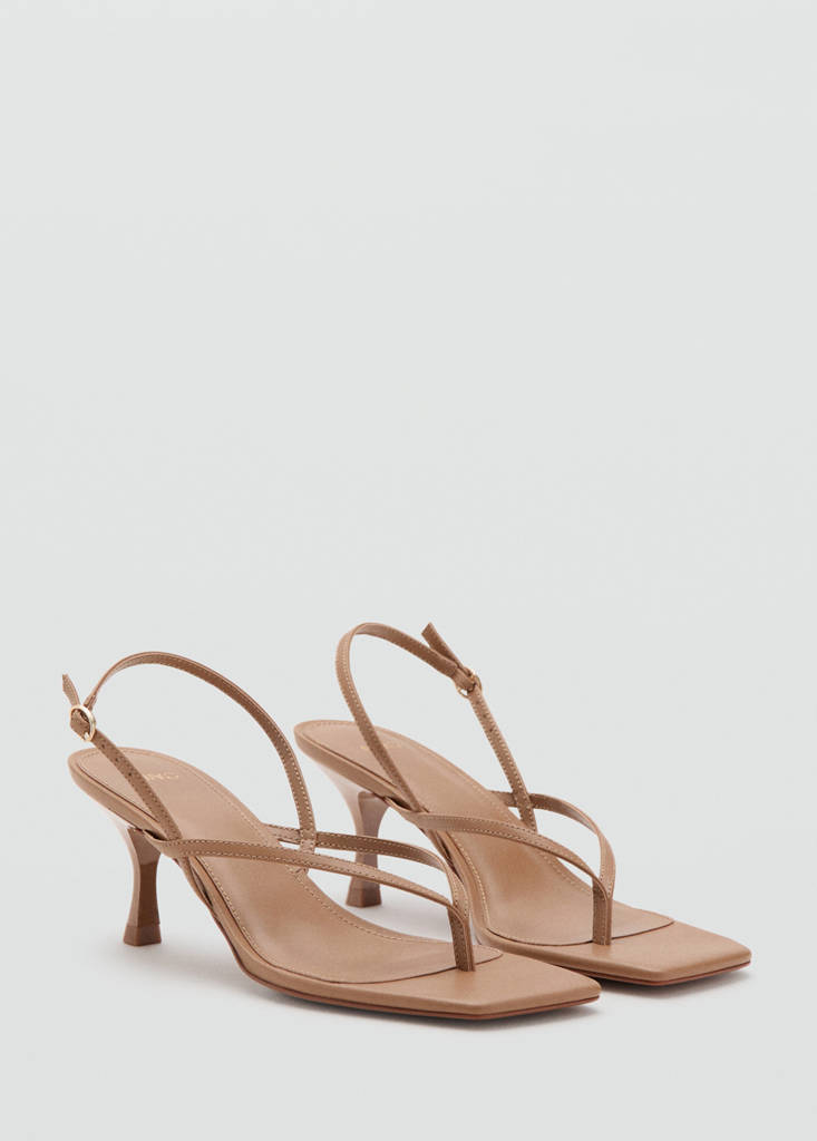 Strappy heeled sandals — Caramel