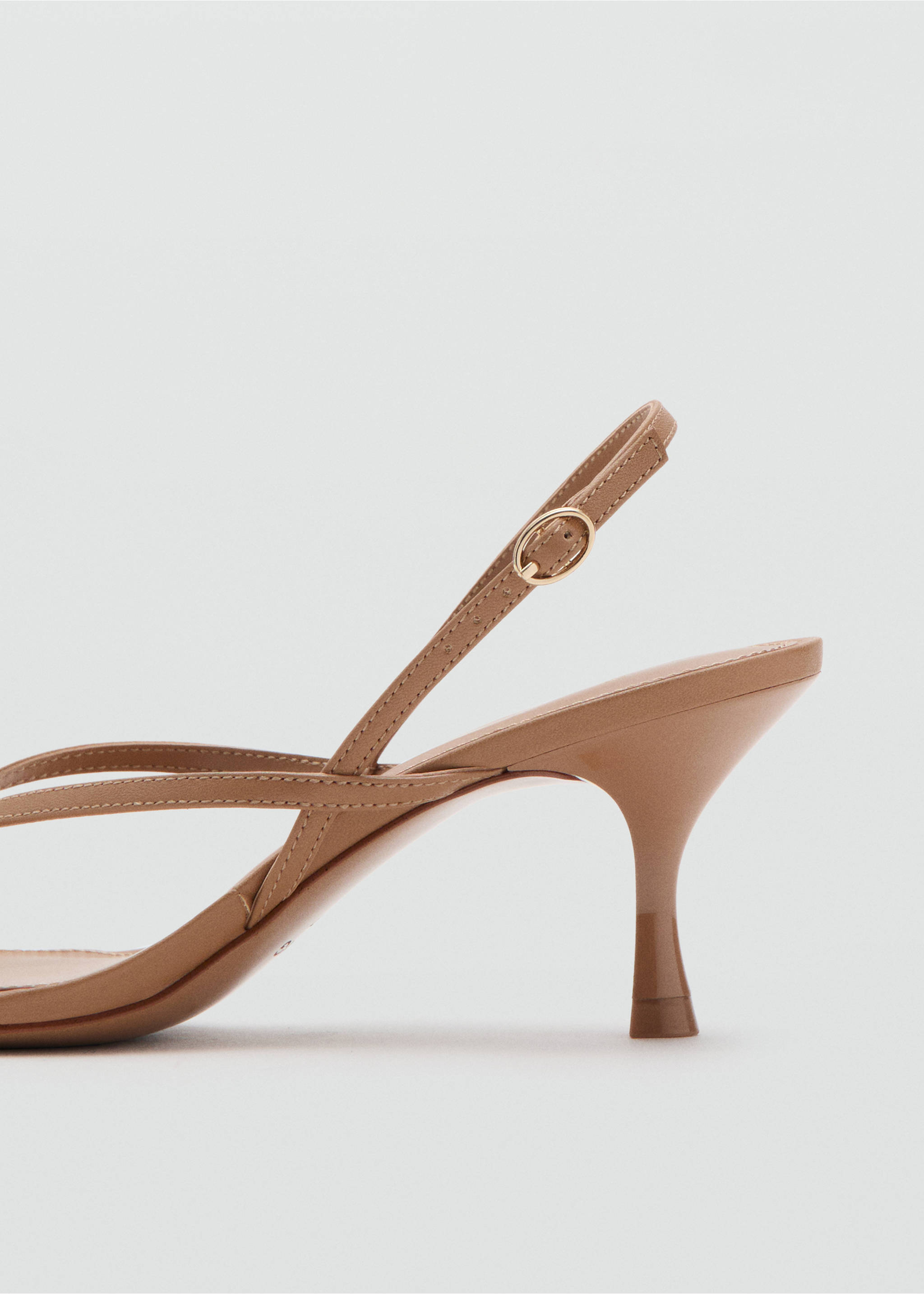 Strappy heeled sandals - Details of the article 1, Caramel. Ref: 27045816-00.