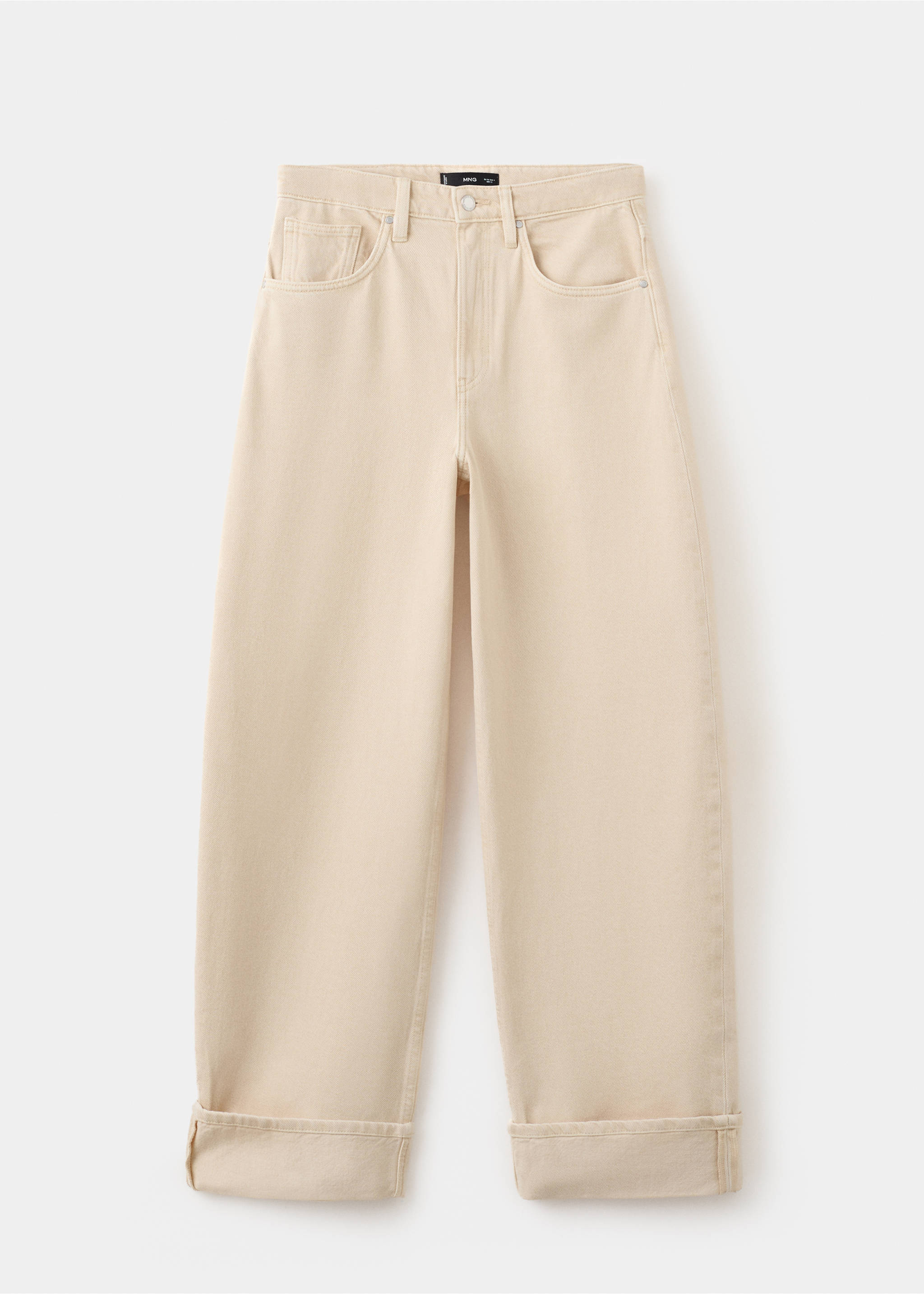 Balloon jeans with rolled-up hem - Article without model, Vanilla. Ref: 27045818-01.