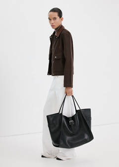 Denim parka with contrasting collar — Chocolate 9