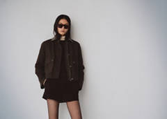 Denim parka with contrasting collar — Chocolate 22