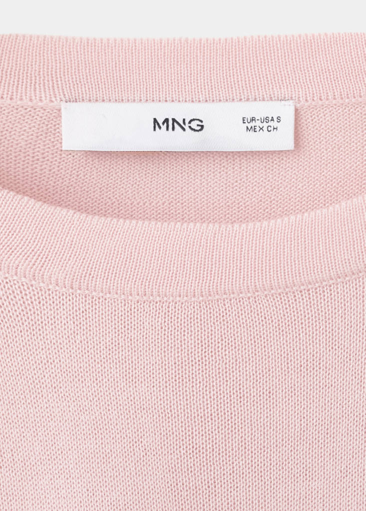 Short-sleeved knitted sweater — Pastel Pink