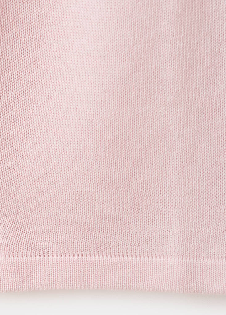 Short-sleeved knitted sweater — Pastel Pink