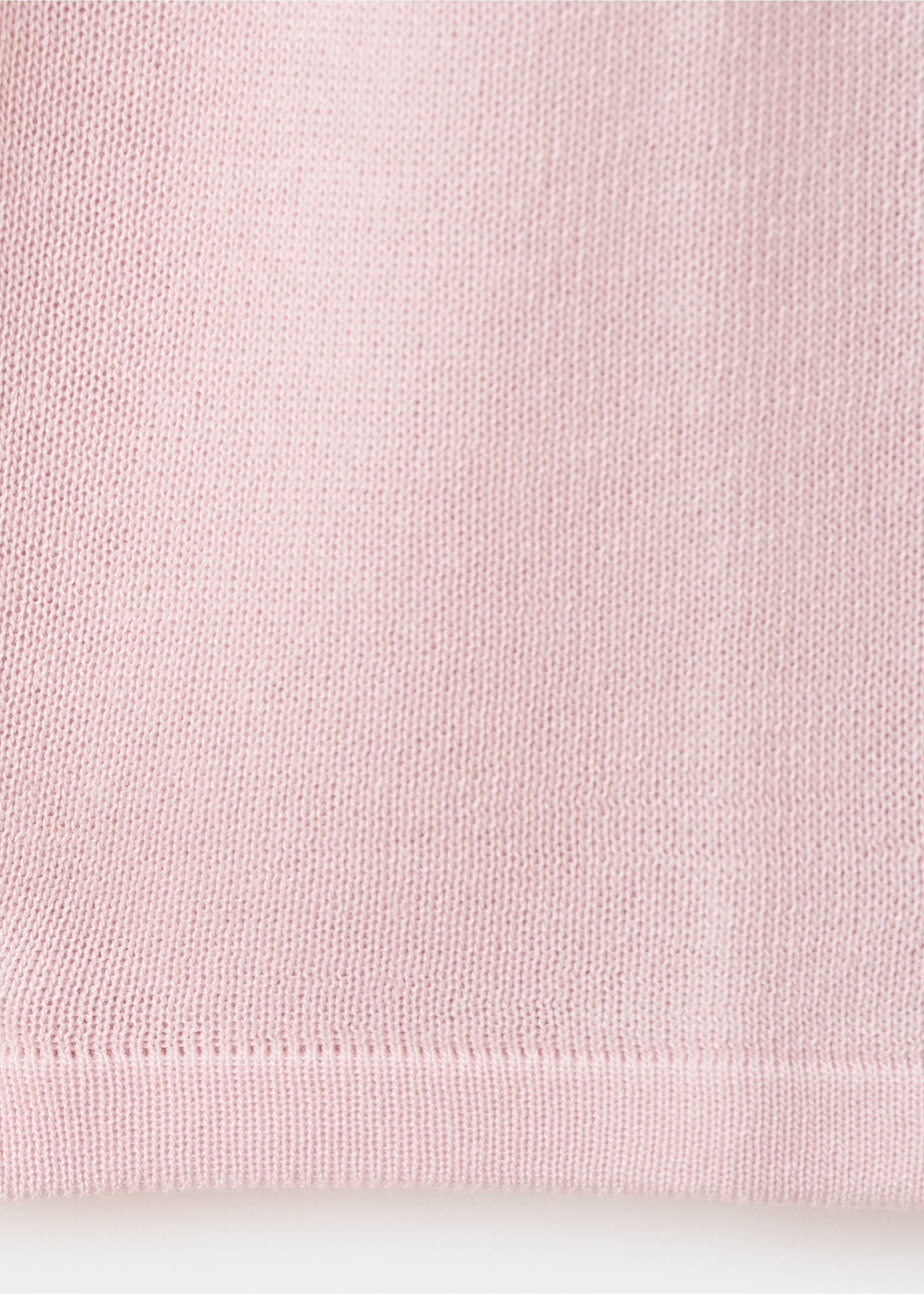 Short-sleeved knitted sweater - Details of the article 0, Pastel Pink. Ref: 27045820-00.