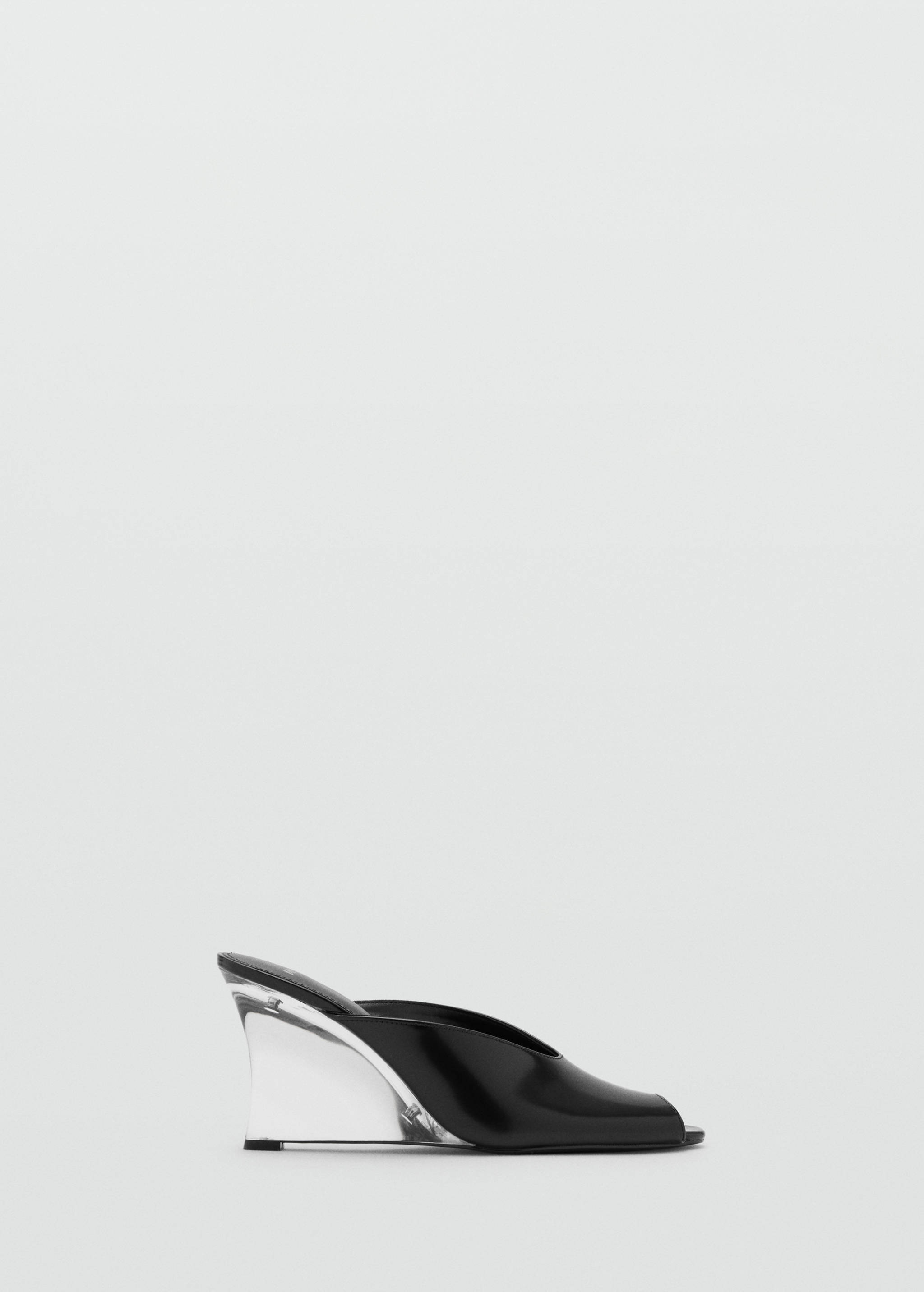 Leather wedge shoe, combined - Article without model