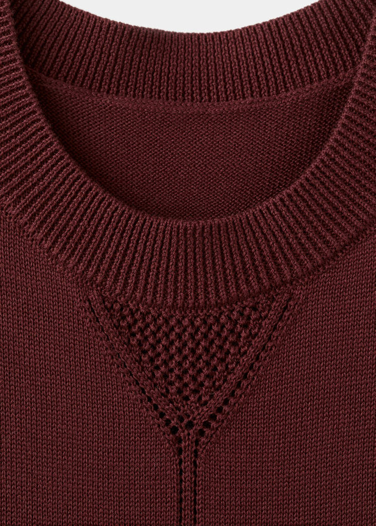 Knit midi dress — Wine