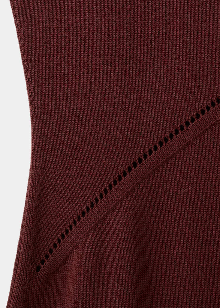 Knit midi dress — Wine