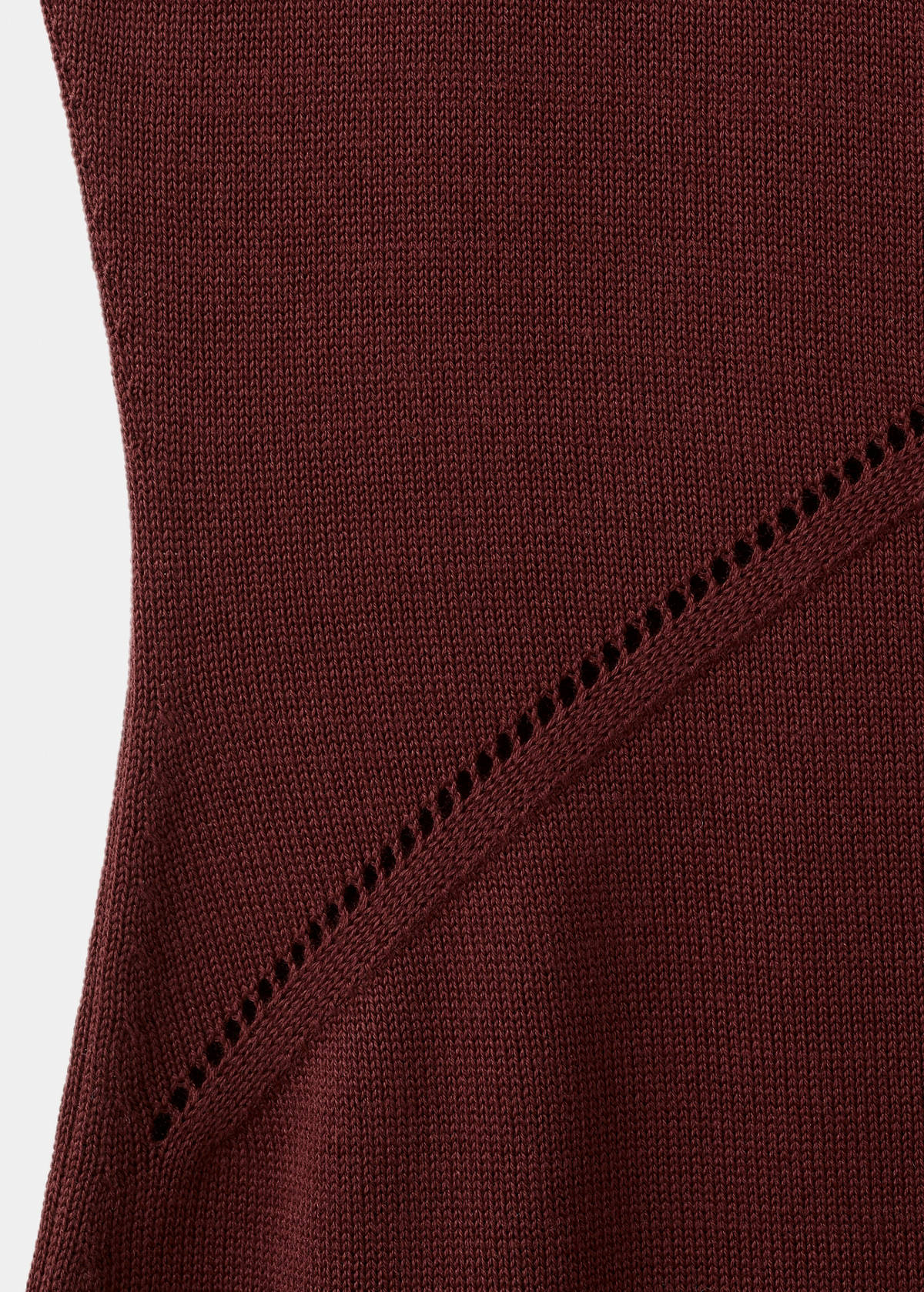 Knit midi dress — Wine